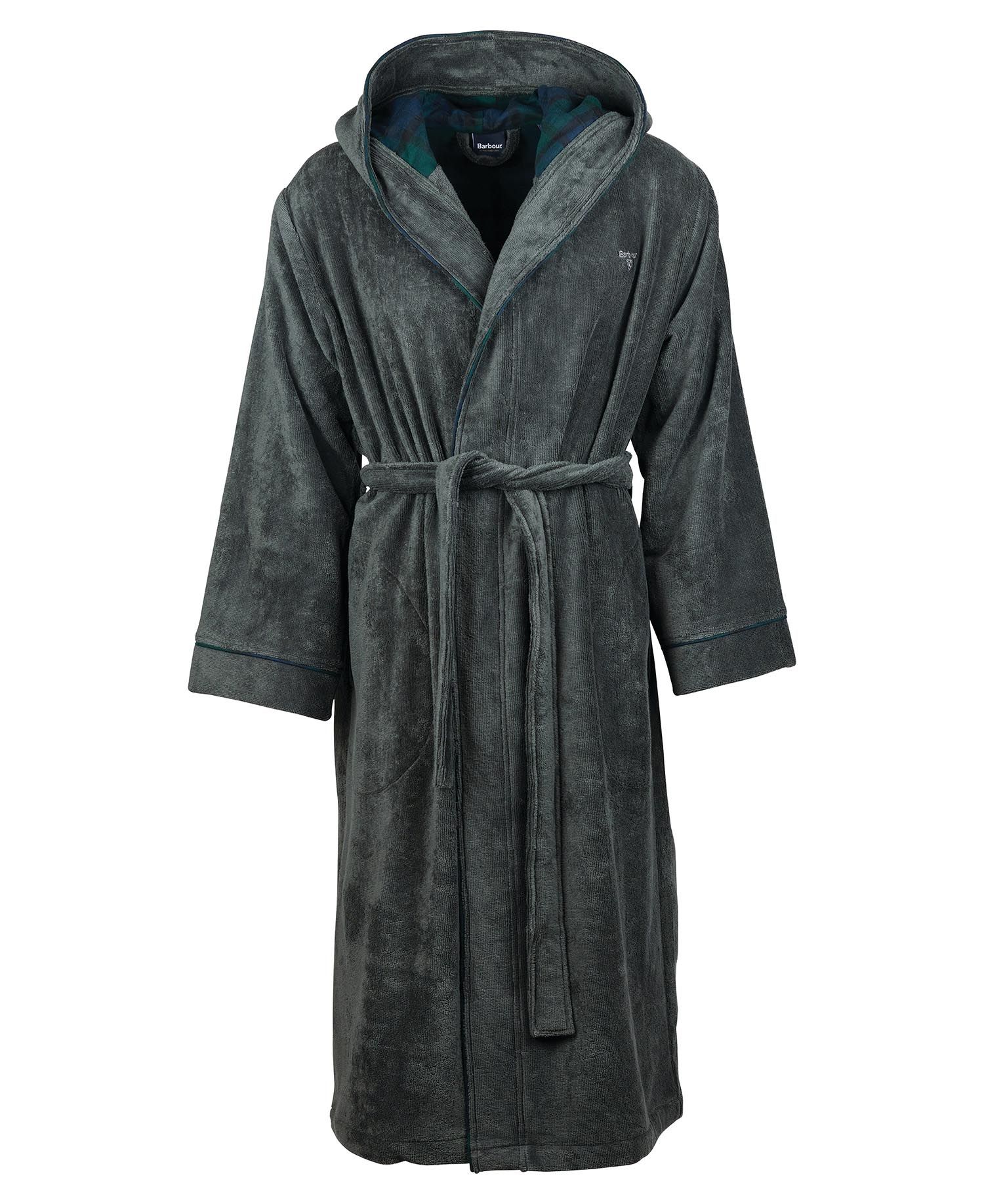 Barbour Angusing Gown Men's Nightwear Grey | 264837-TJY