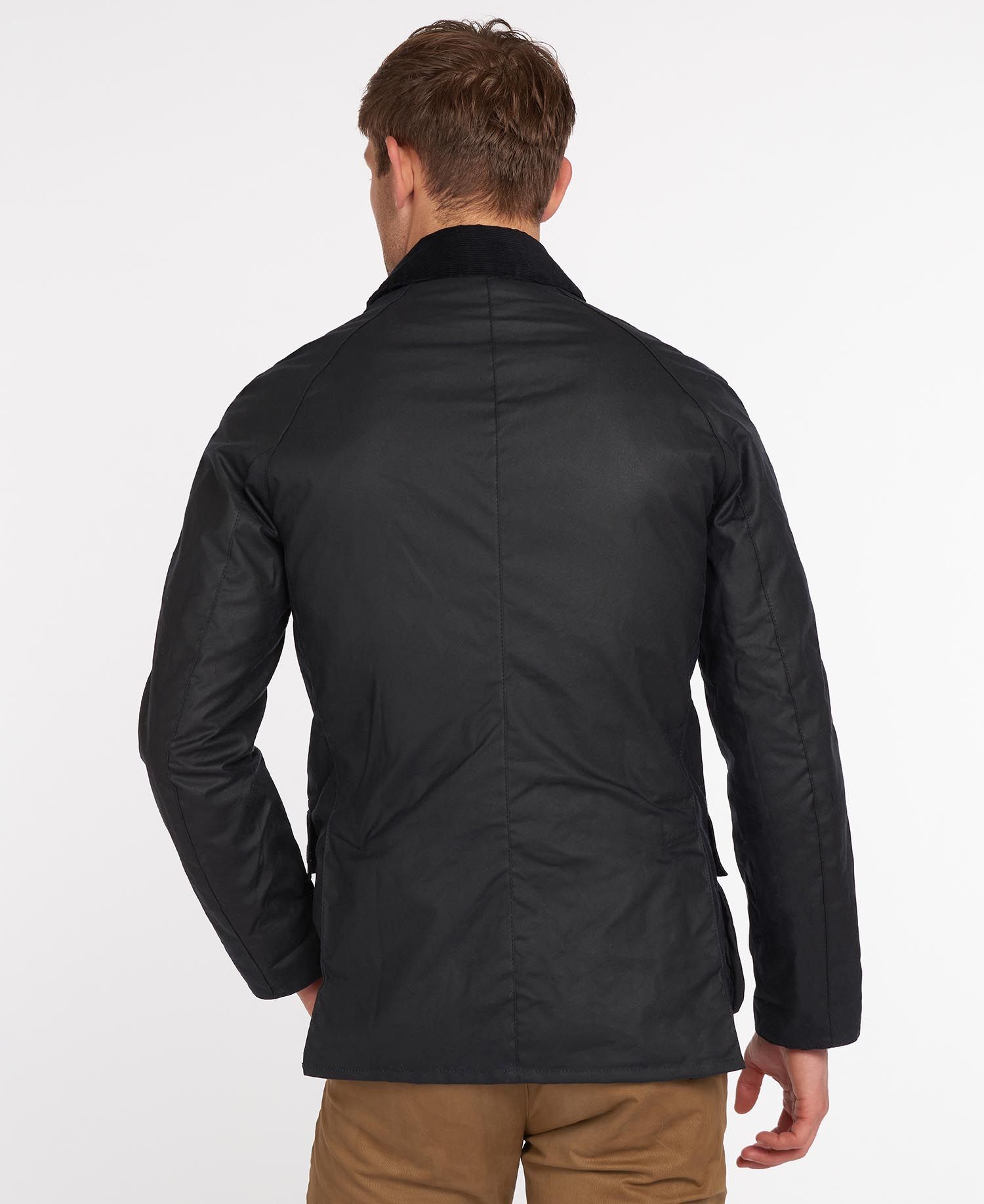 Barbour Ashby Men's Waxed Jackets Black | 496321-AMY