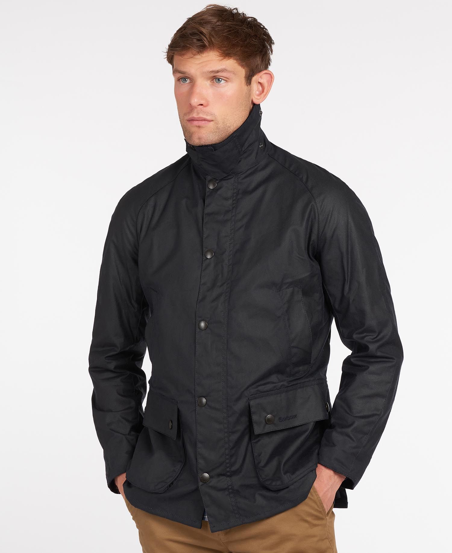 Barbour Ashby Men's Waxed Jackets Black | 496321-AMY