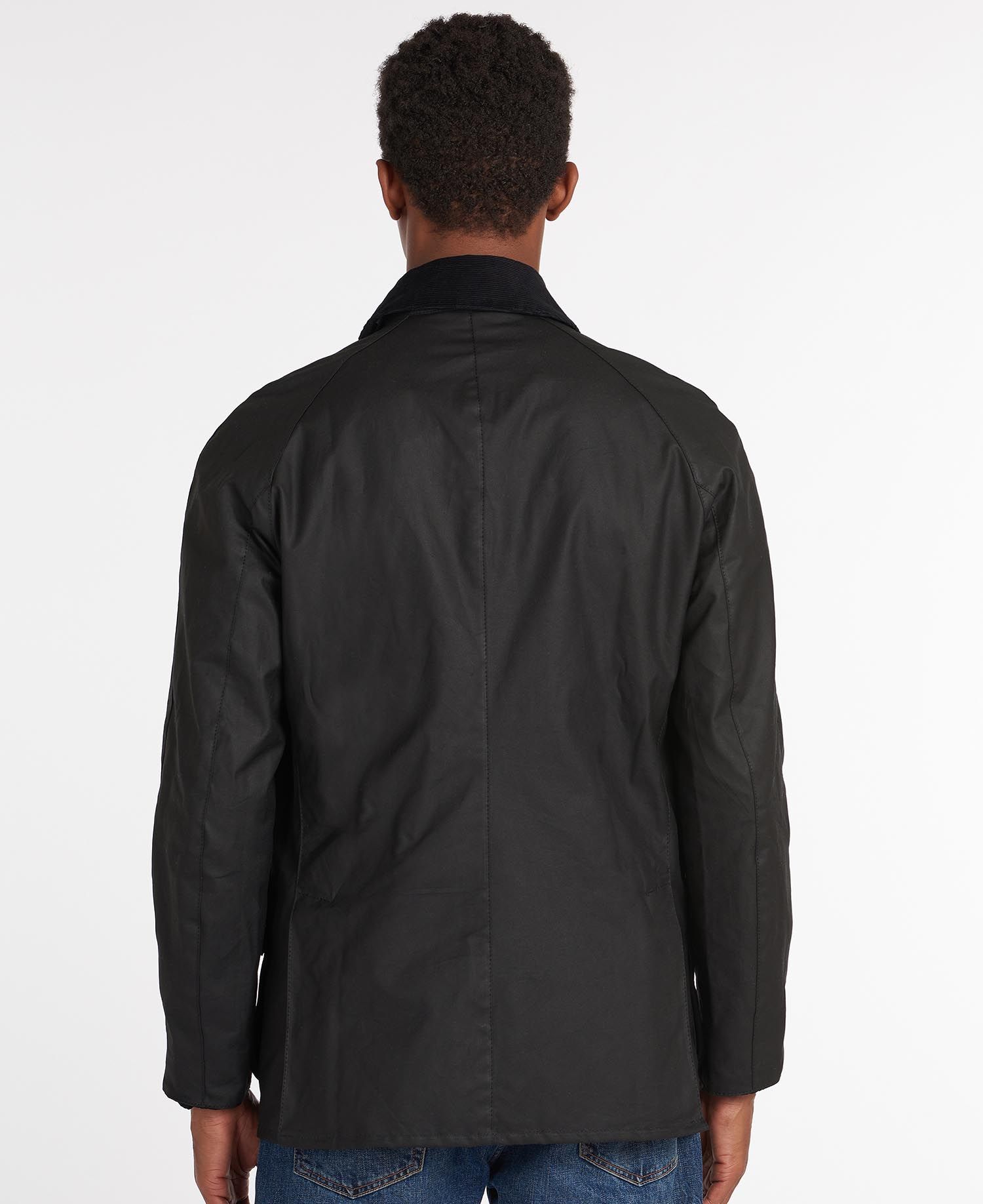 Barbour Ashby Men's Waxed Jackets Black | 975062-BAN