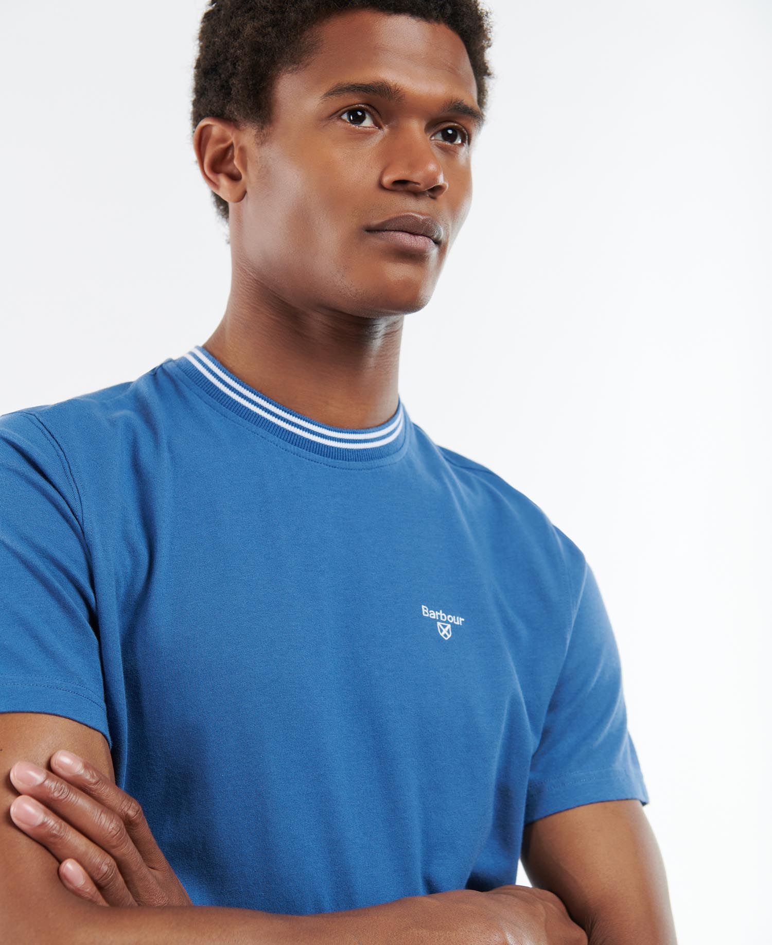 Barbour Austwick Men's T Shirts Blue | 691470-QKD