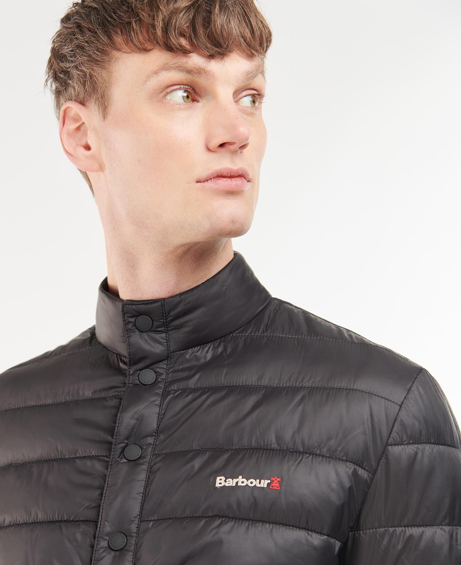 Barbour Baffle Overhead Men's Quilted Jackets Black | 348021-EWT