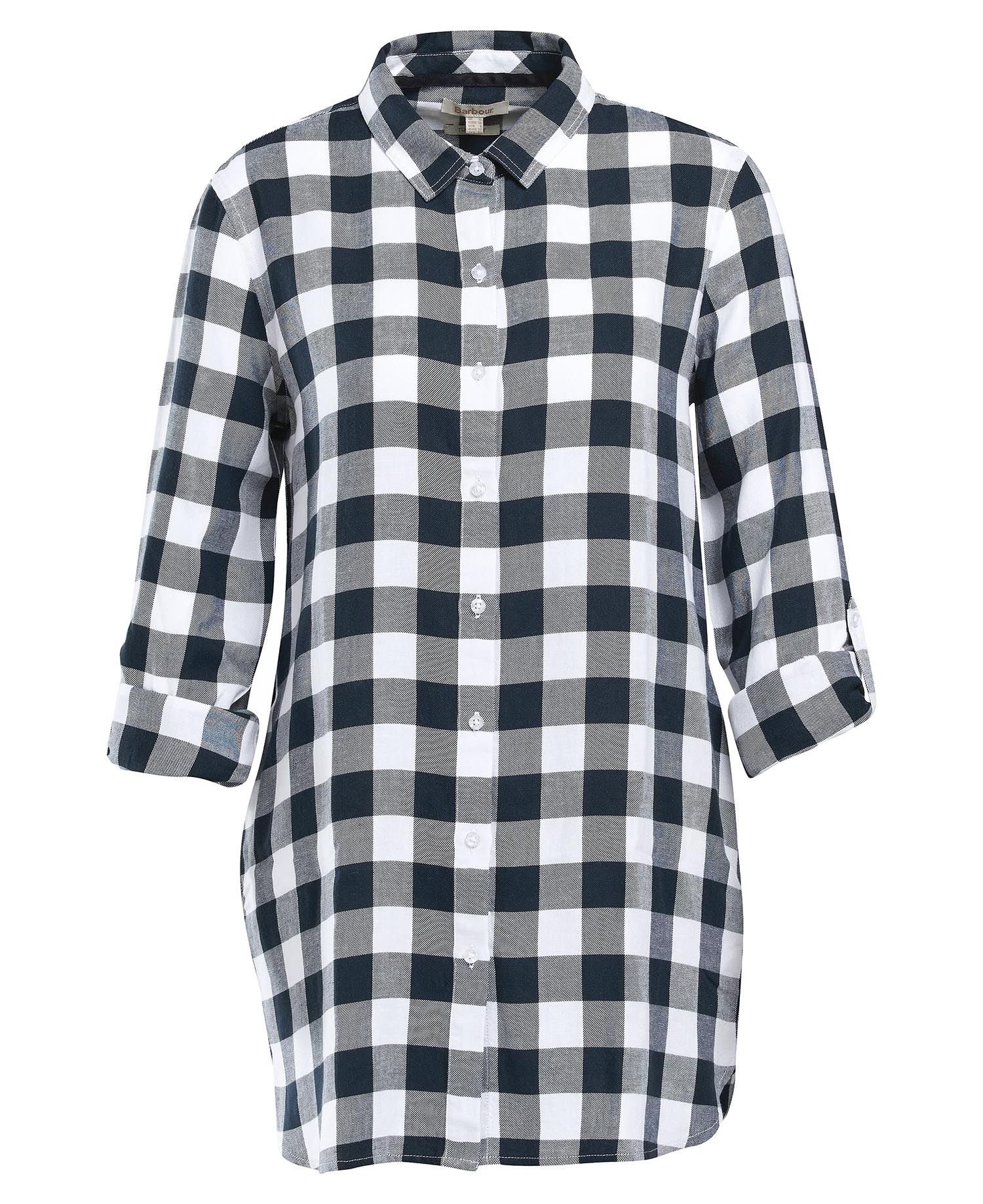 Barbour Baymouth Women's Shirts Black / White | 173295-TBL