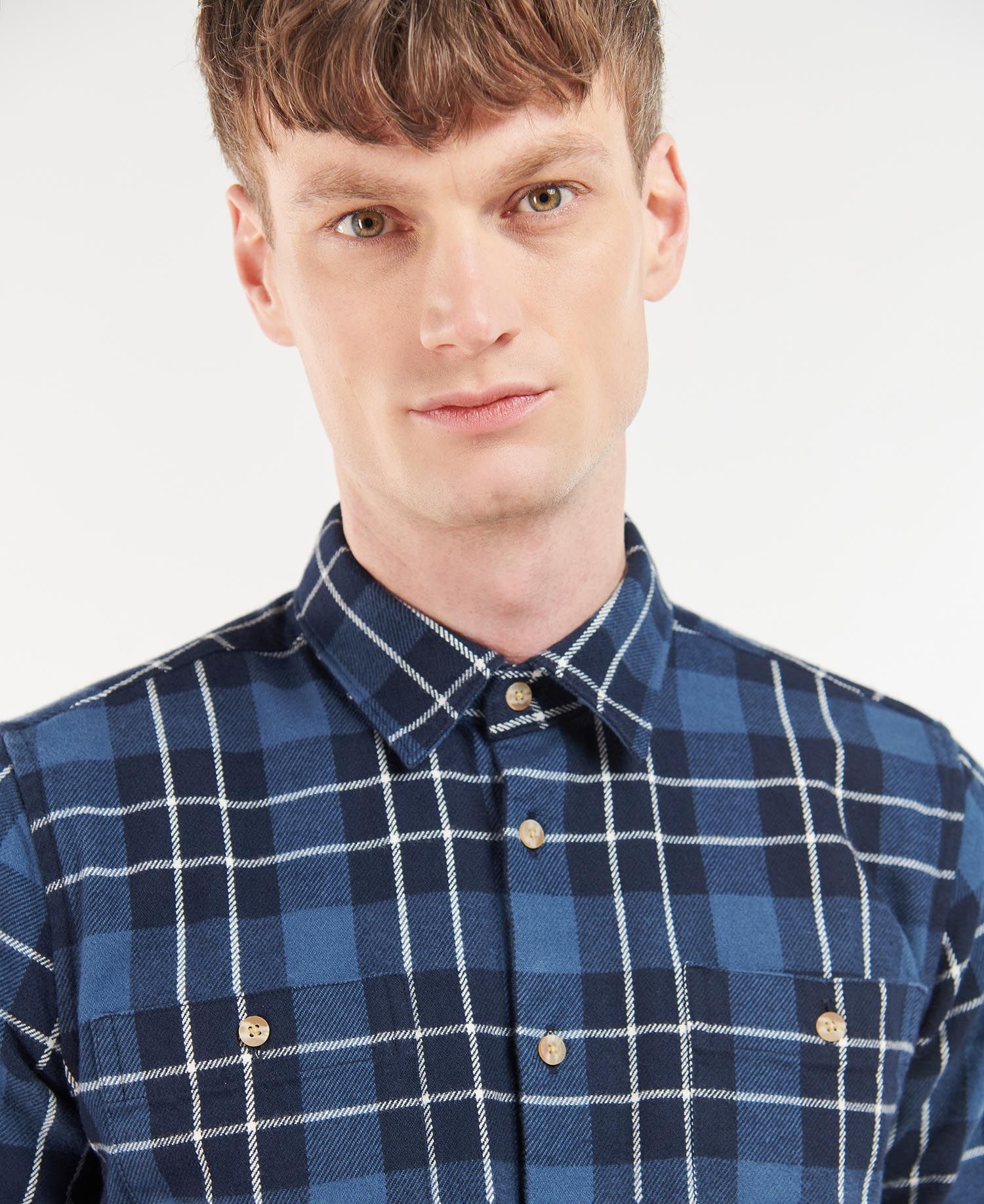 Barbour Baysbarn Men's Shirts Navy | 710245-YDZ