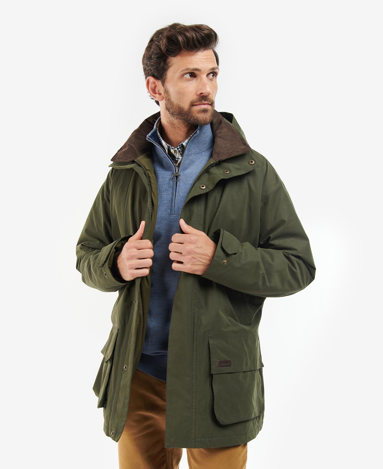 Barbour Beaconsfield Men\'s Waterproof Jackets Olive | 738145-CEW