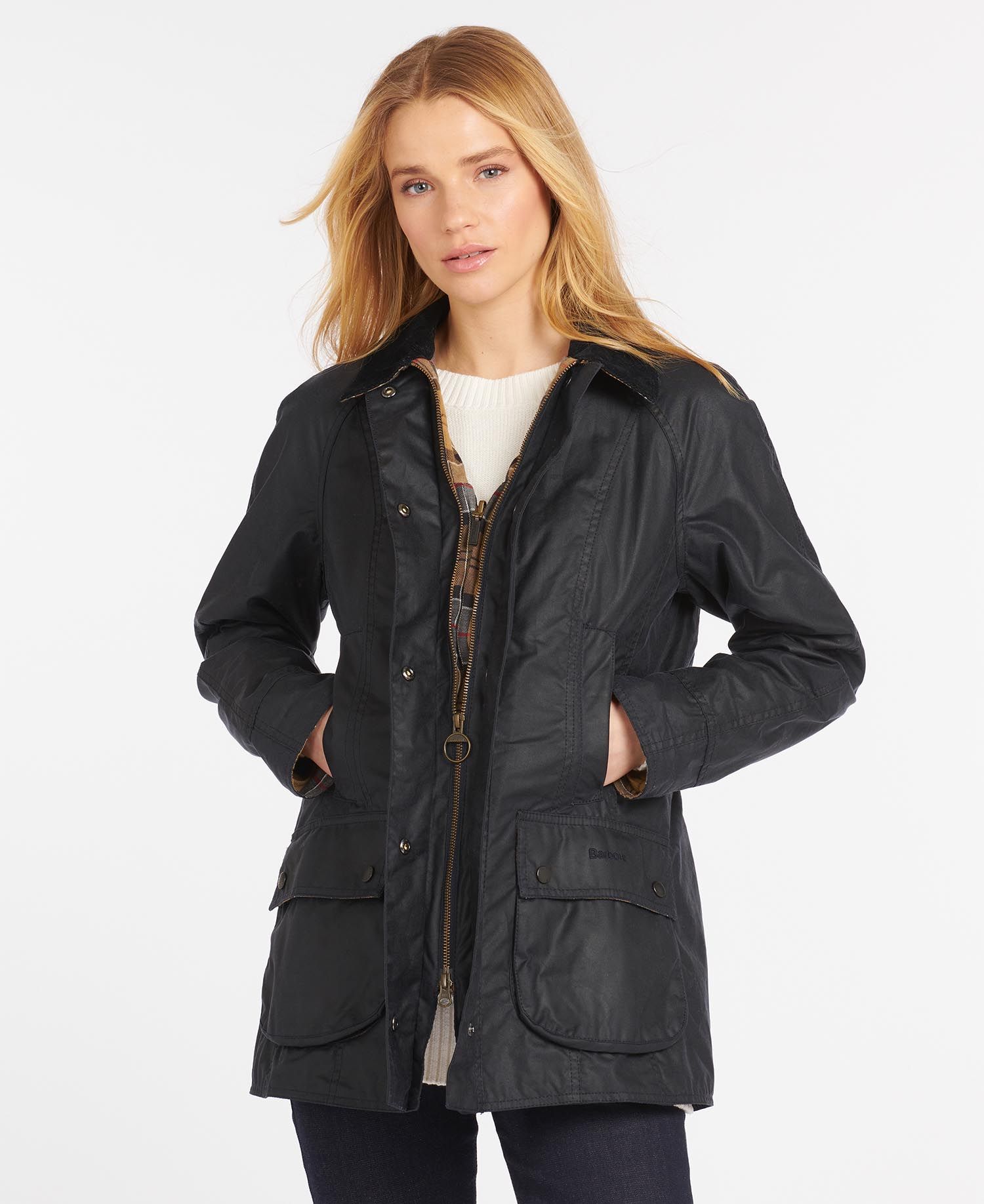 Barbour Beadnell Women\'s Waxed Jackets Black | 463205-QLI