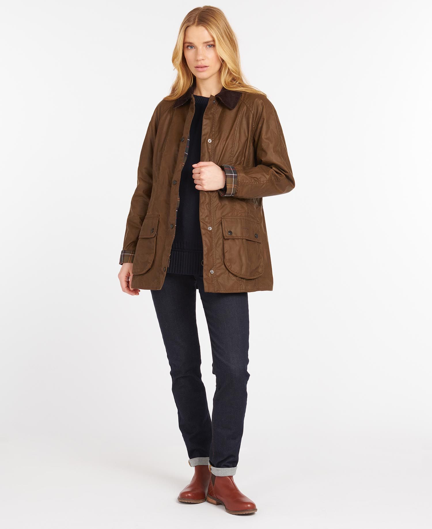 Barbour Beadnell Women's Waxed Jackets Brown | 467823-XDG