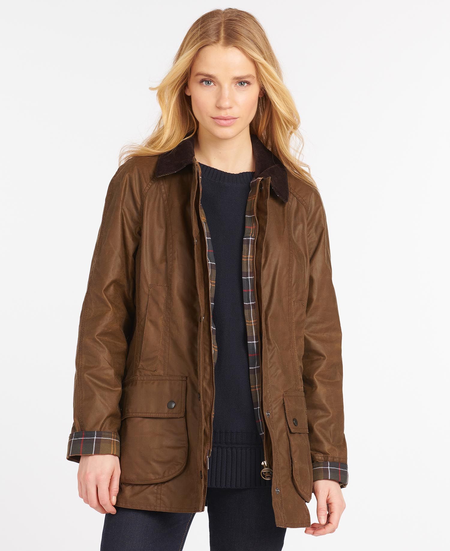 Barbour Beadnell Women\'s Waxed Jackets Brown | 467823-XDG