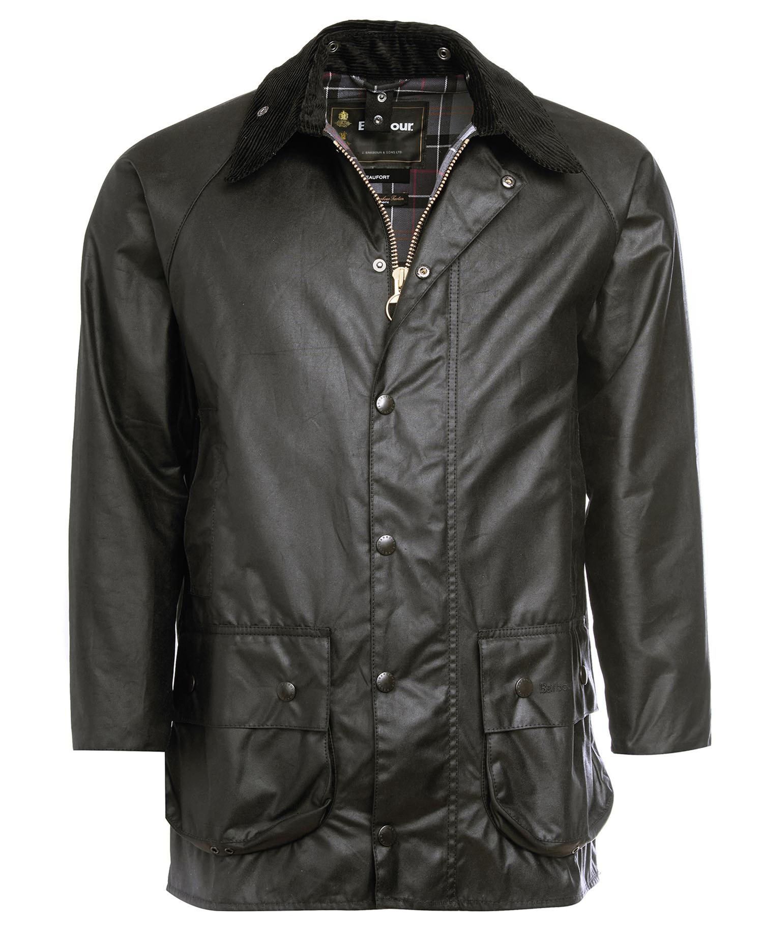 Barbour Beaufort Men's Waxed Jackets Black | 089725-NMX