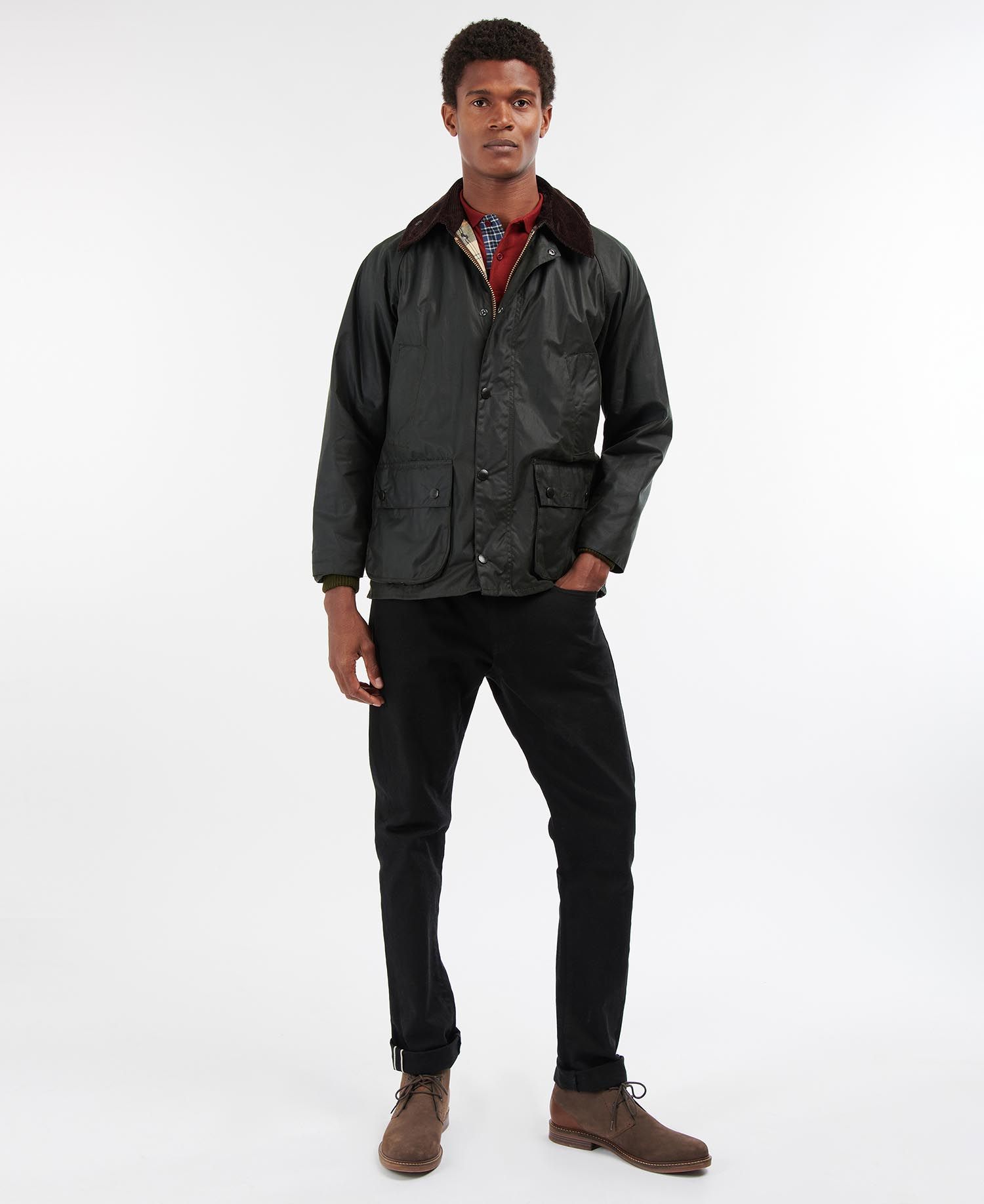 Barbour Bedale Men's Waxed Jackets Black | 764501-PCS