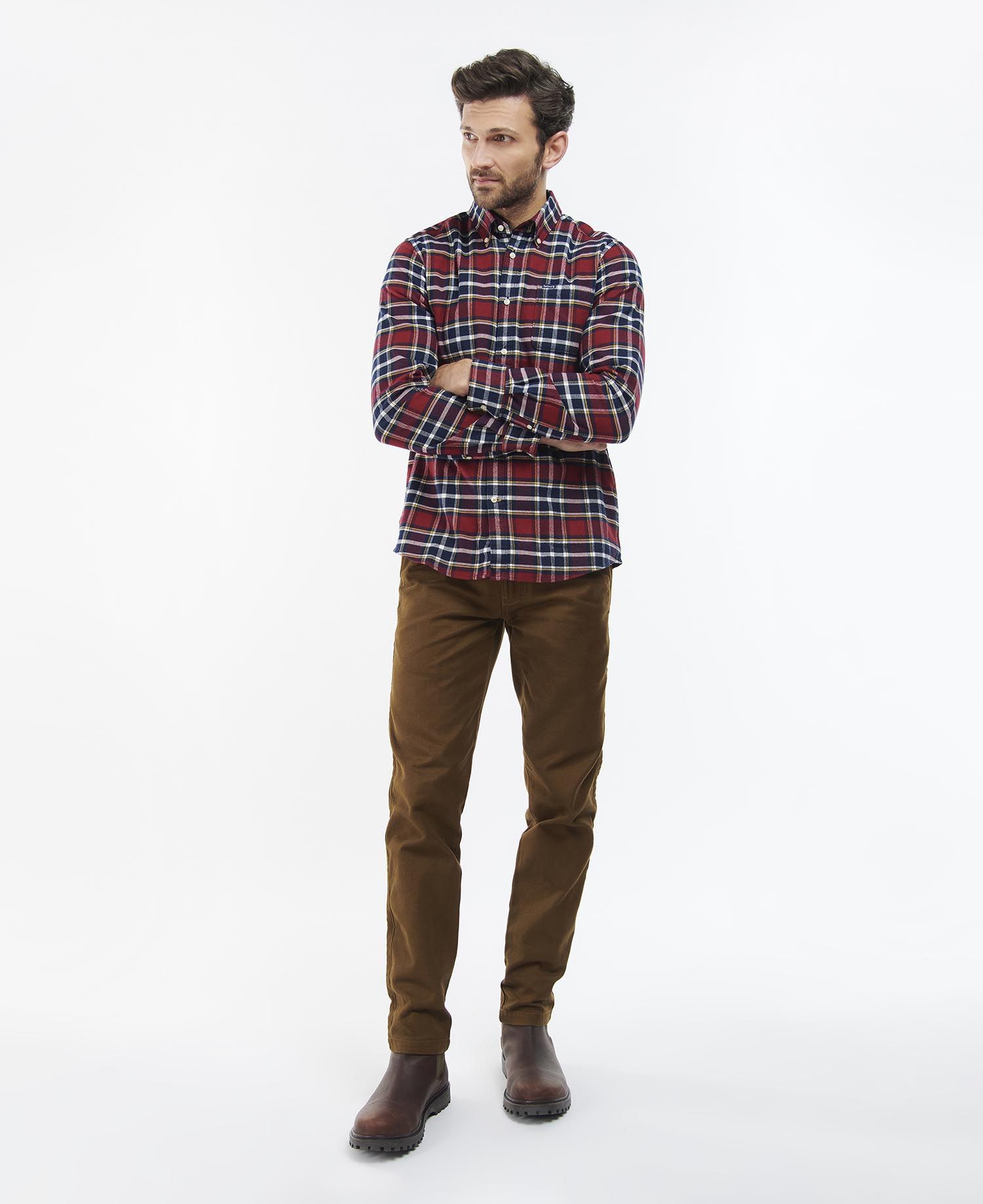 Barbour Betsom Tailored Men's Shirts Red | 293167-JGD