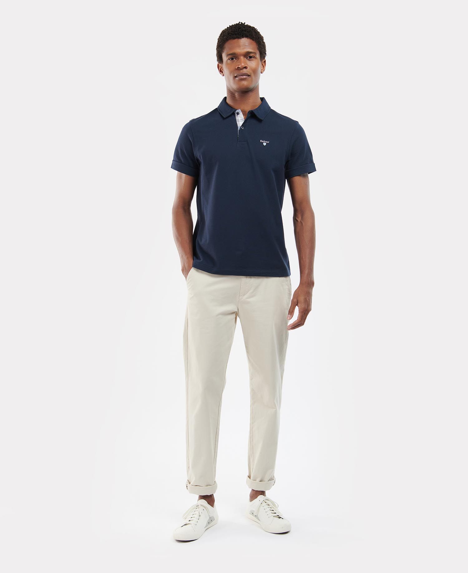 Barbour Birkhill Men's Polo Shirts Navy | 928641-AZE