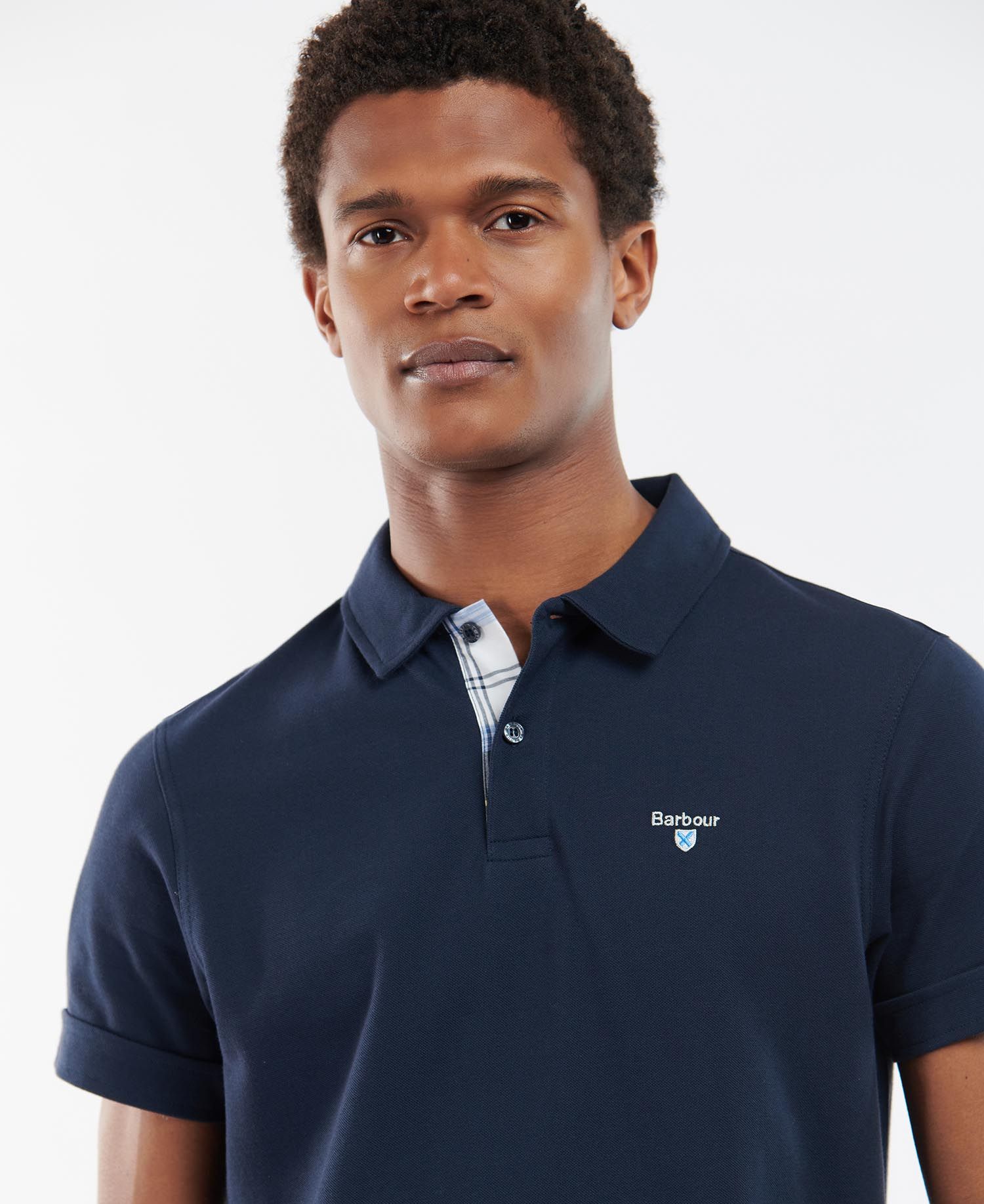 Barbour Birkhill Men's Polo Shirts Navy | 928641-AZE