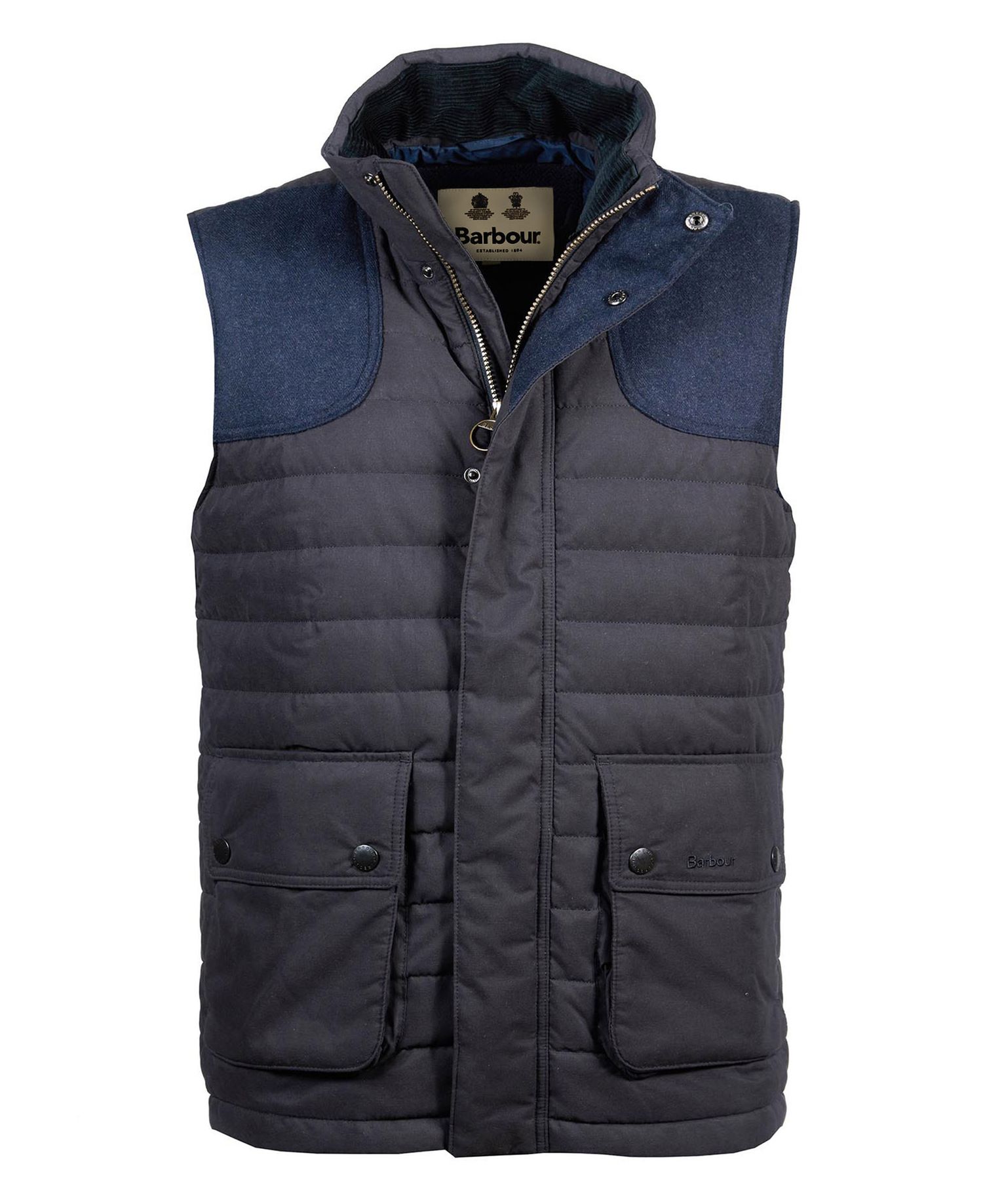 Barbour Bradford Men's Vest Navy | 624178-AEX