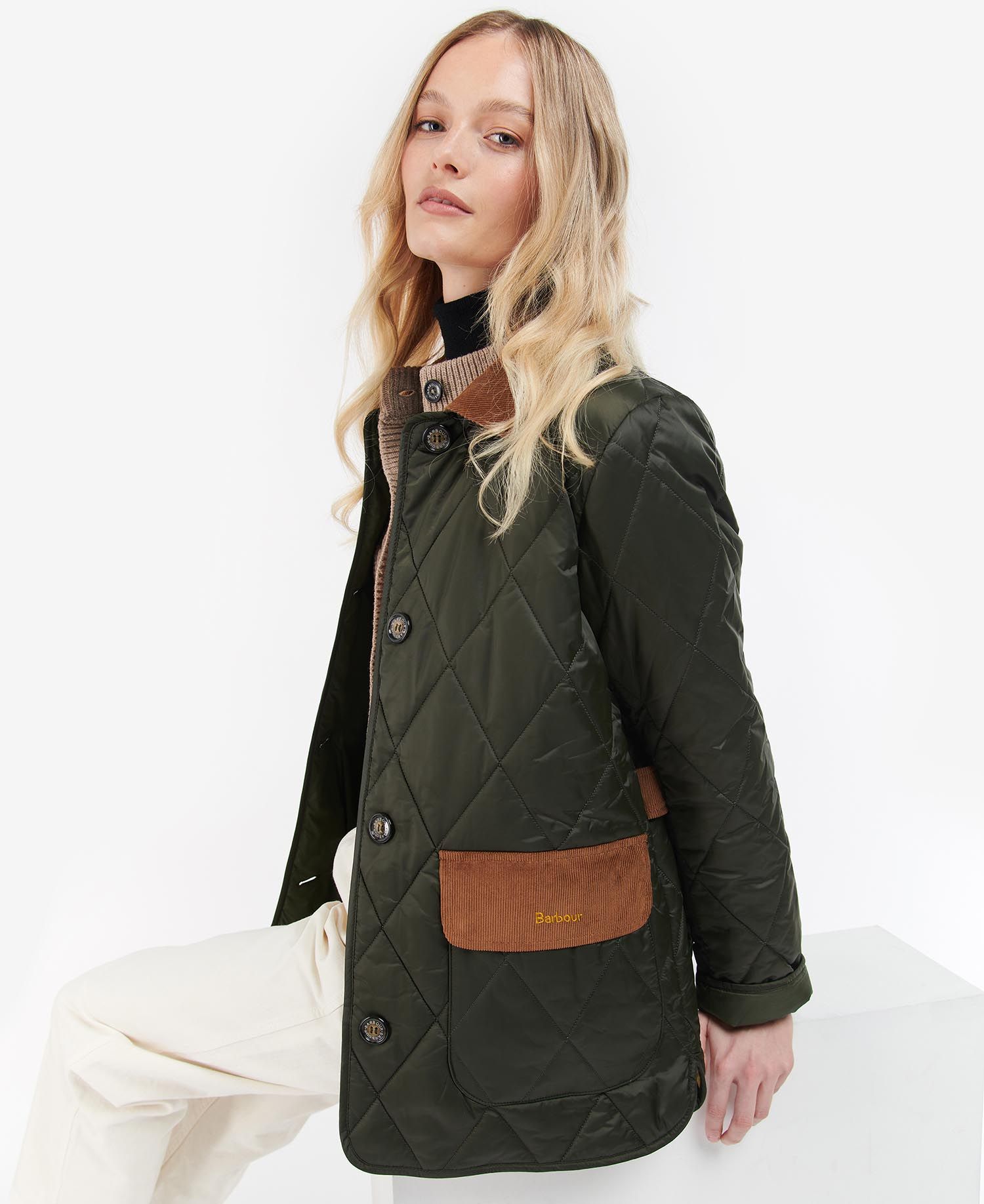 Barbour Bragar Women's Quilted Jackets Olive | 369807-LJW