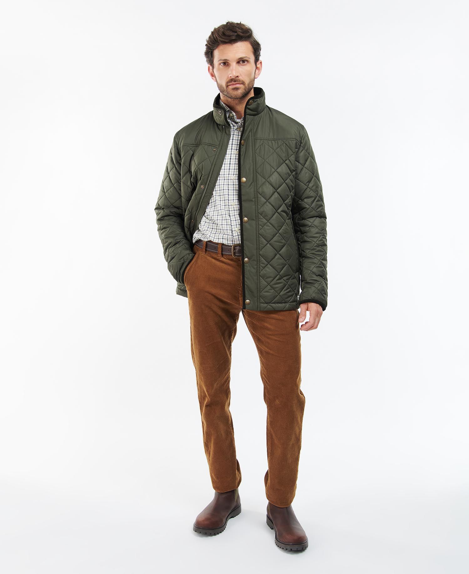 Barbour Brendon Men's Quilted Jackets Dark Olive | 865037-UCM