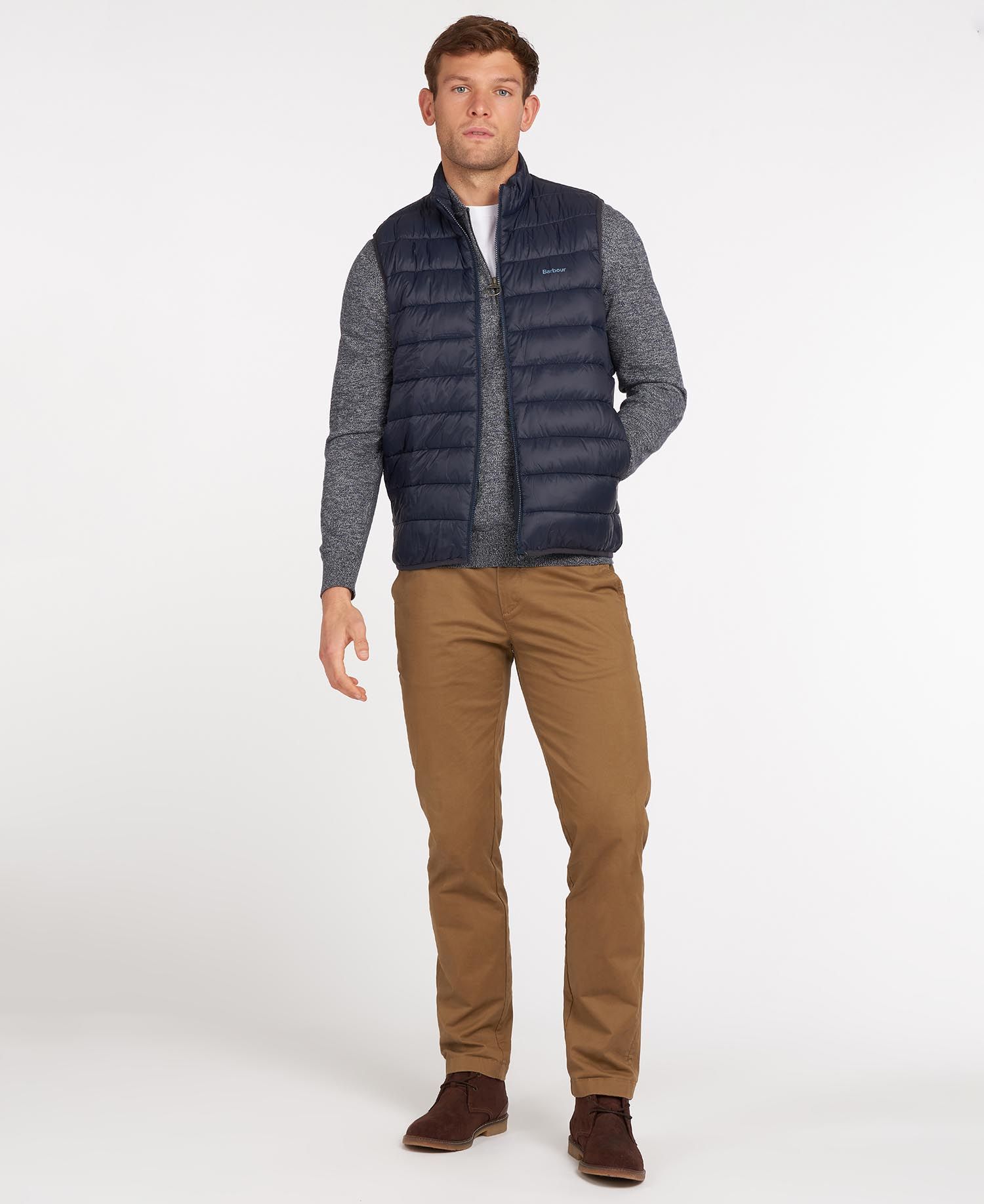 Barbour Bretby Men's Vest Navy | 690418-LUT