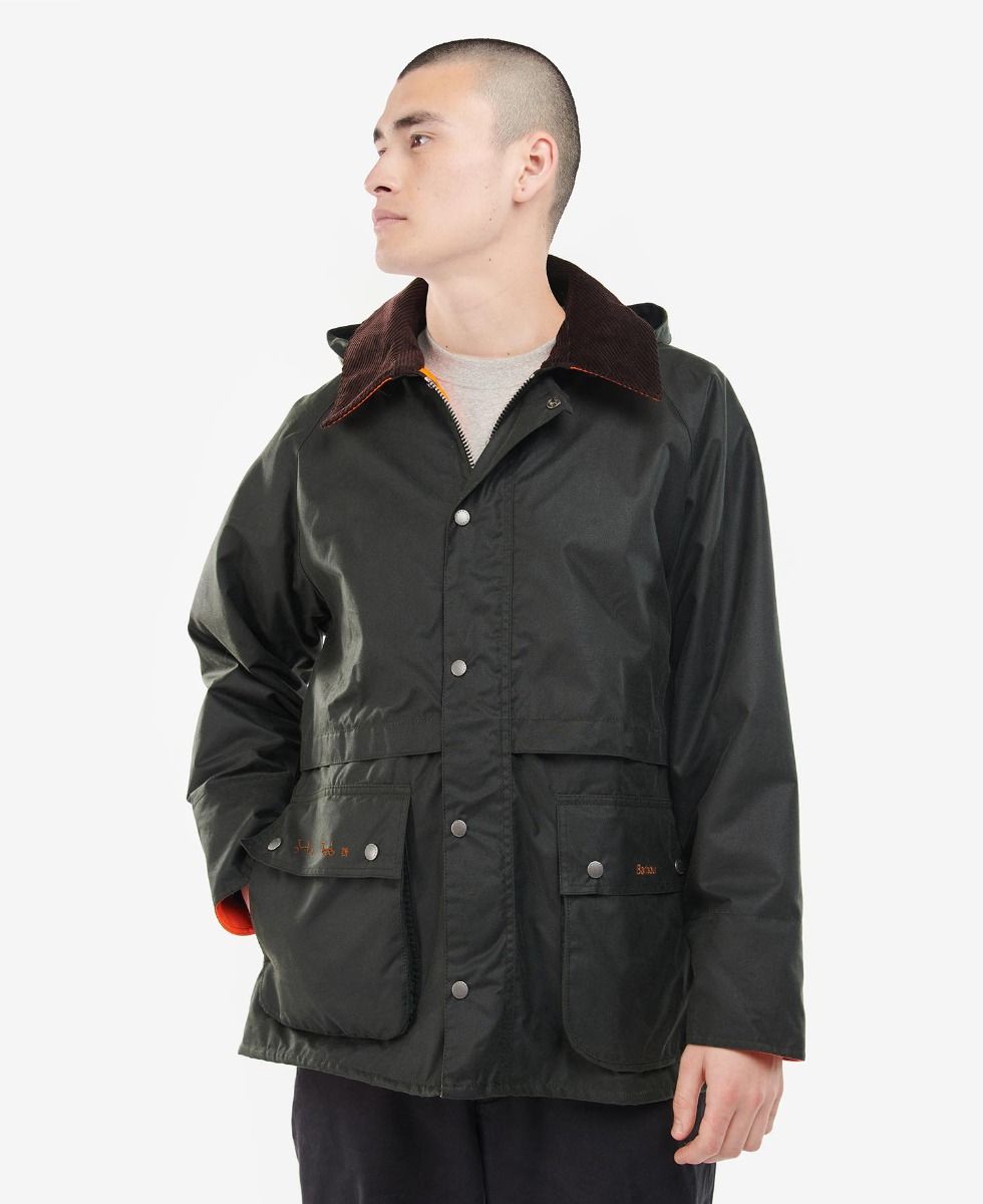 Barbour Brompton Bromdale Men's Waxed Jackets Olive | 817365-TIS