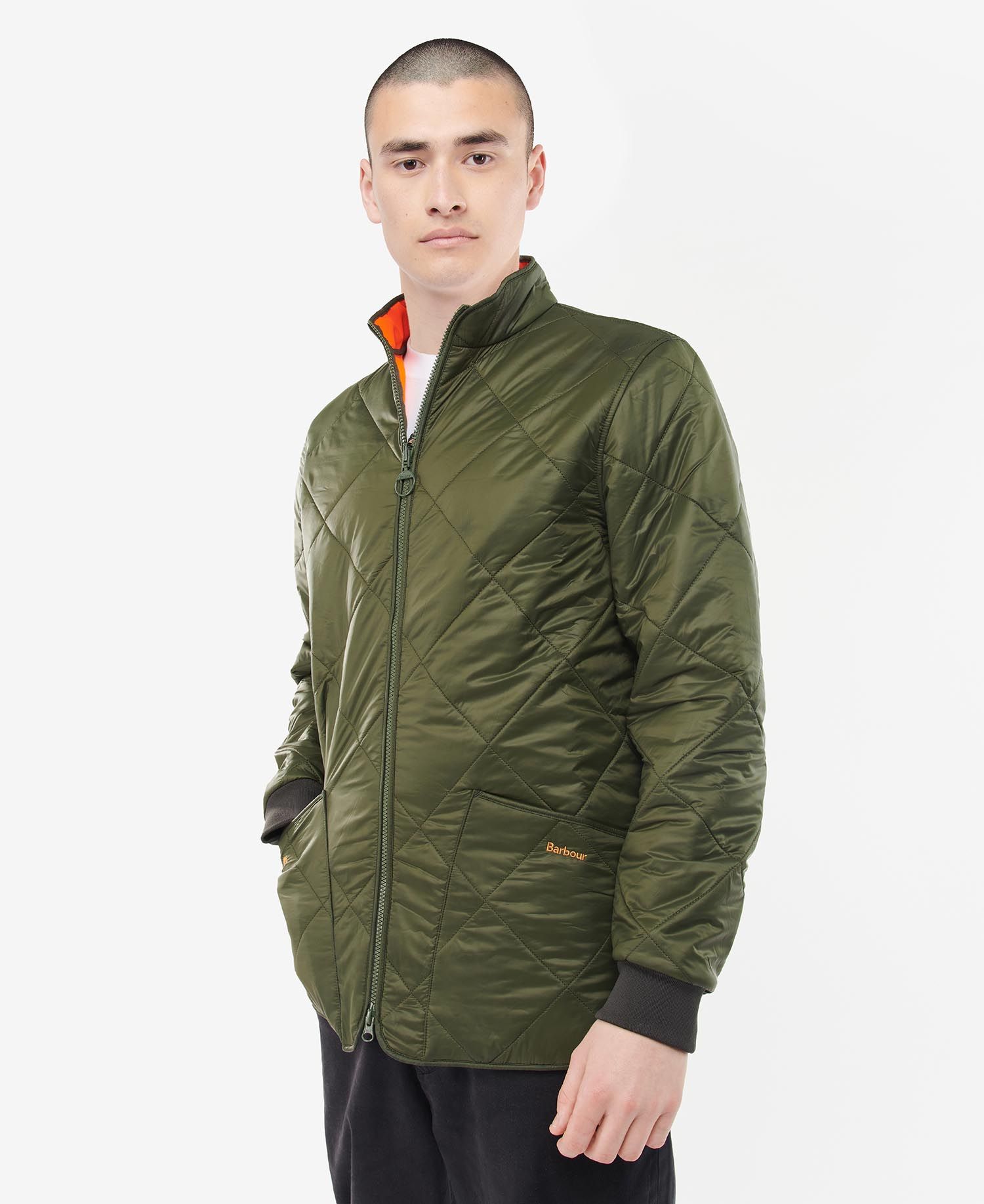 Barbour Brompton Reversible Fold Men's Quilted Jackets Olive | 871549-WZI