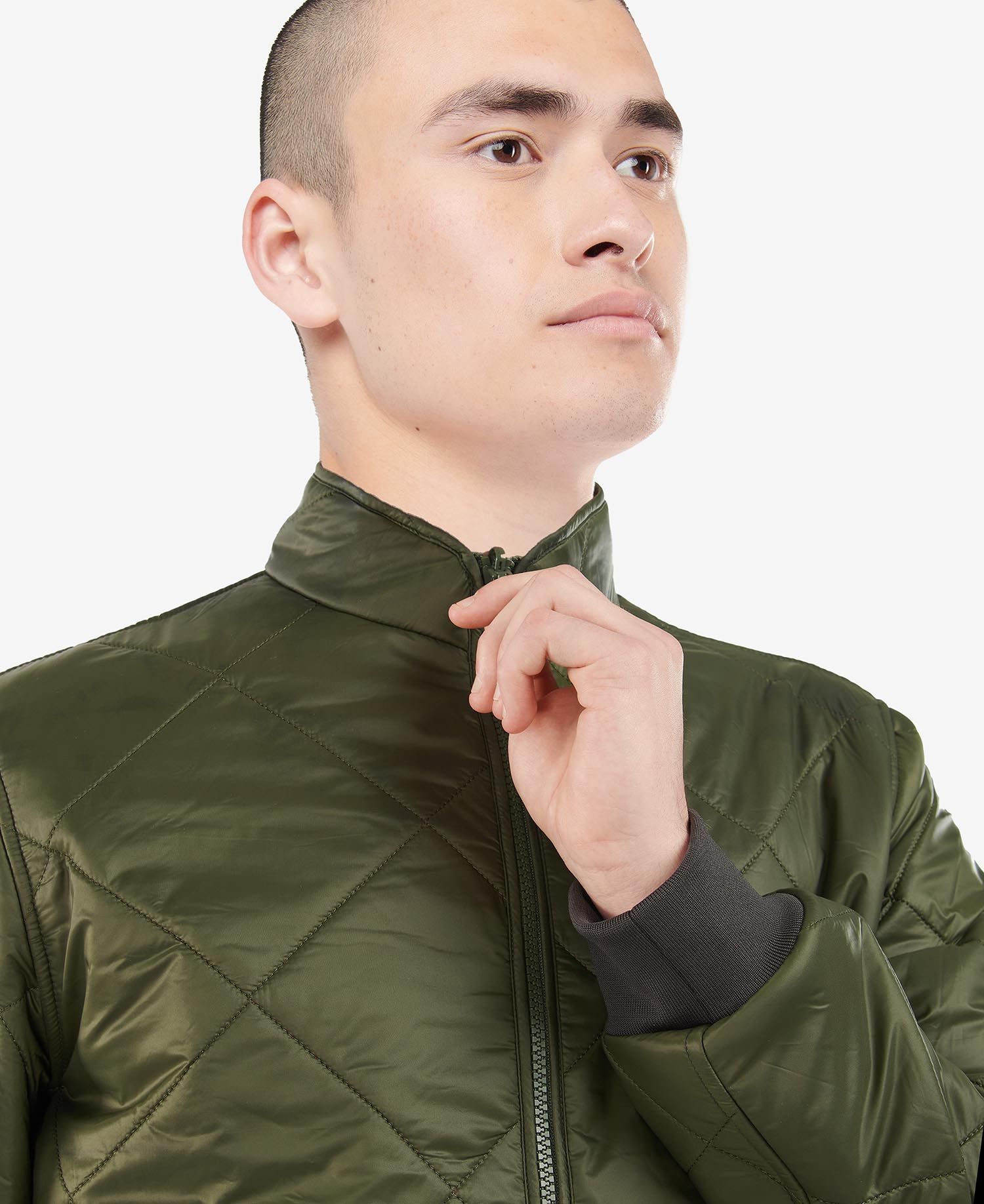 Barbour Brompton Reversible Fold Men's Quilted Jackets Olive | 871549-WZI