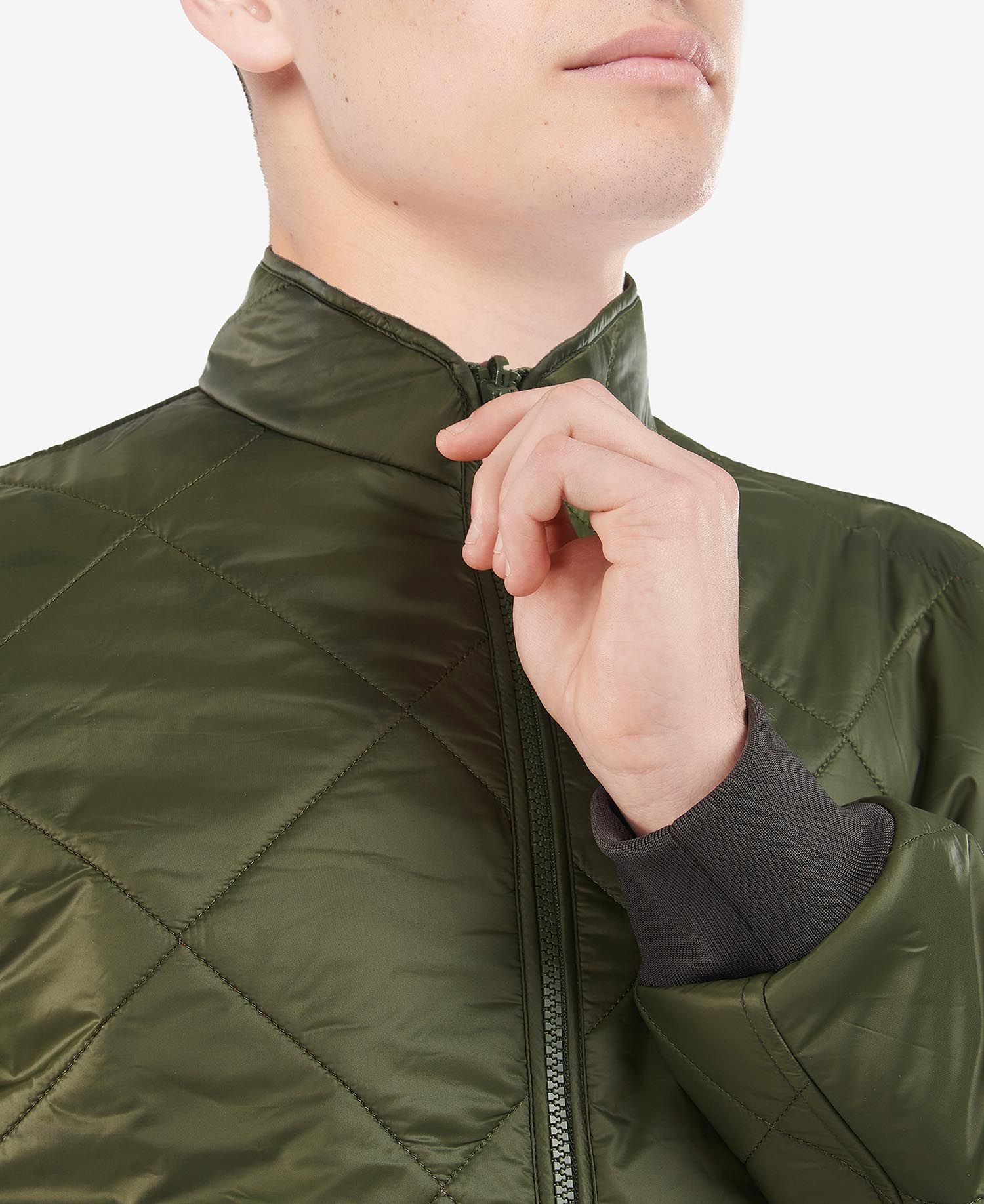 Barbour Brompton Reversible Fold Men's Quilted Jackets Olive | 871549-WZI