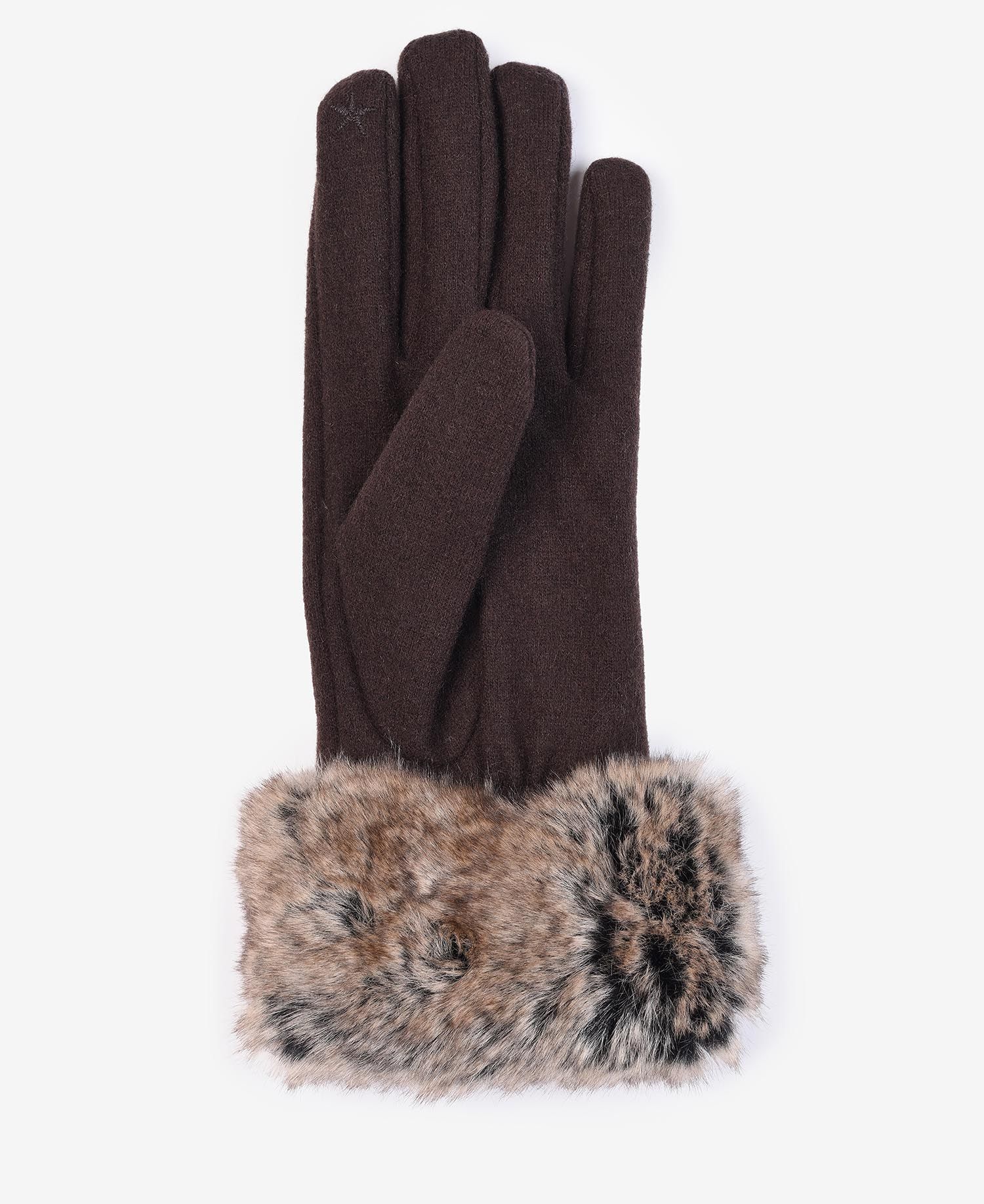 Barbour Burford Faux-Fur Women's Gloves Burgundy | 051894-MDR