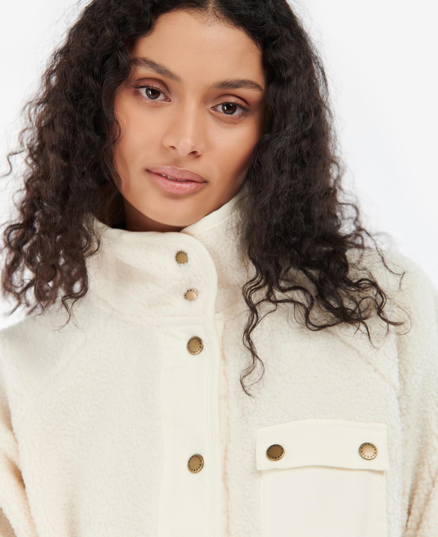 Barbour Callaly Fleece Women's Sweatshirts Beige | 217358-DWN