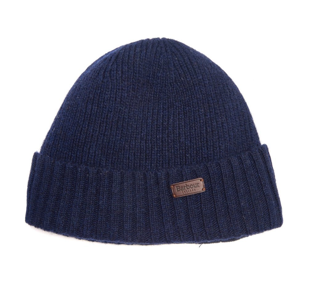 Barbour Carlton Men's Beanie Navy | 726190-KUO