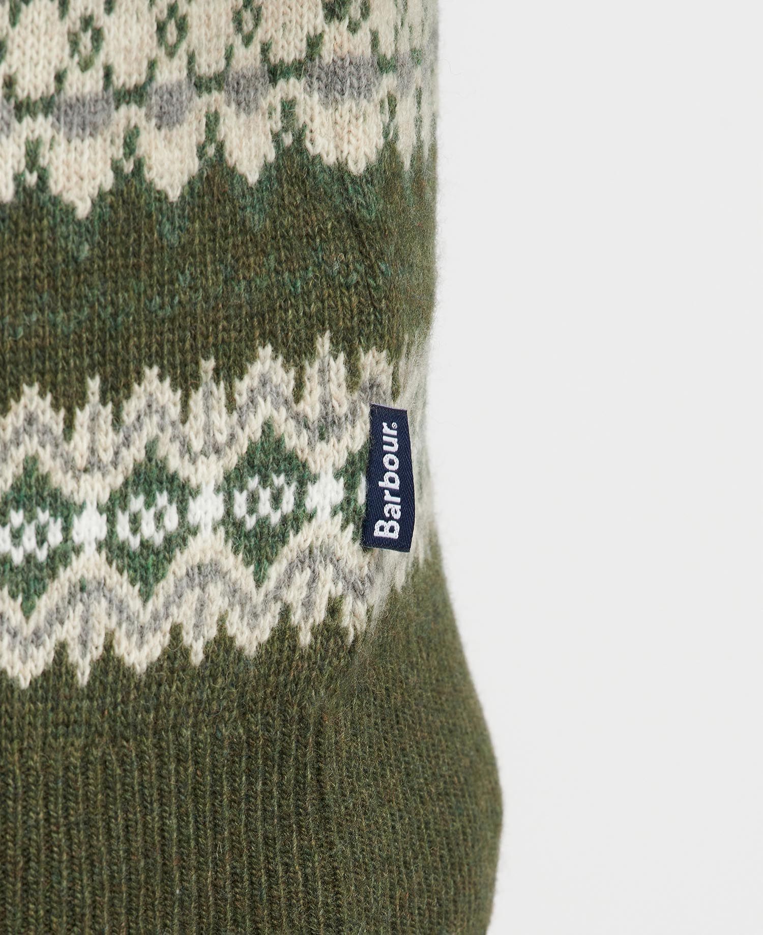 Barbour Case Fair Isle Crew Men's Sweaters Olive / Beige | 416932-XGC