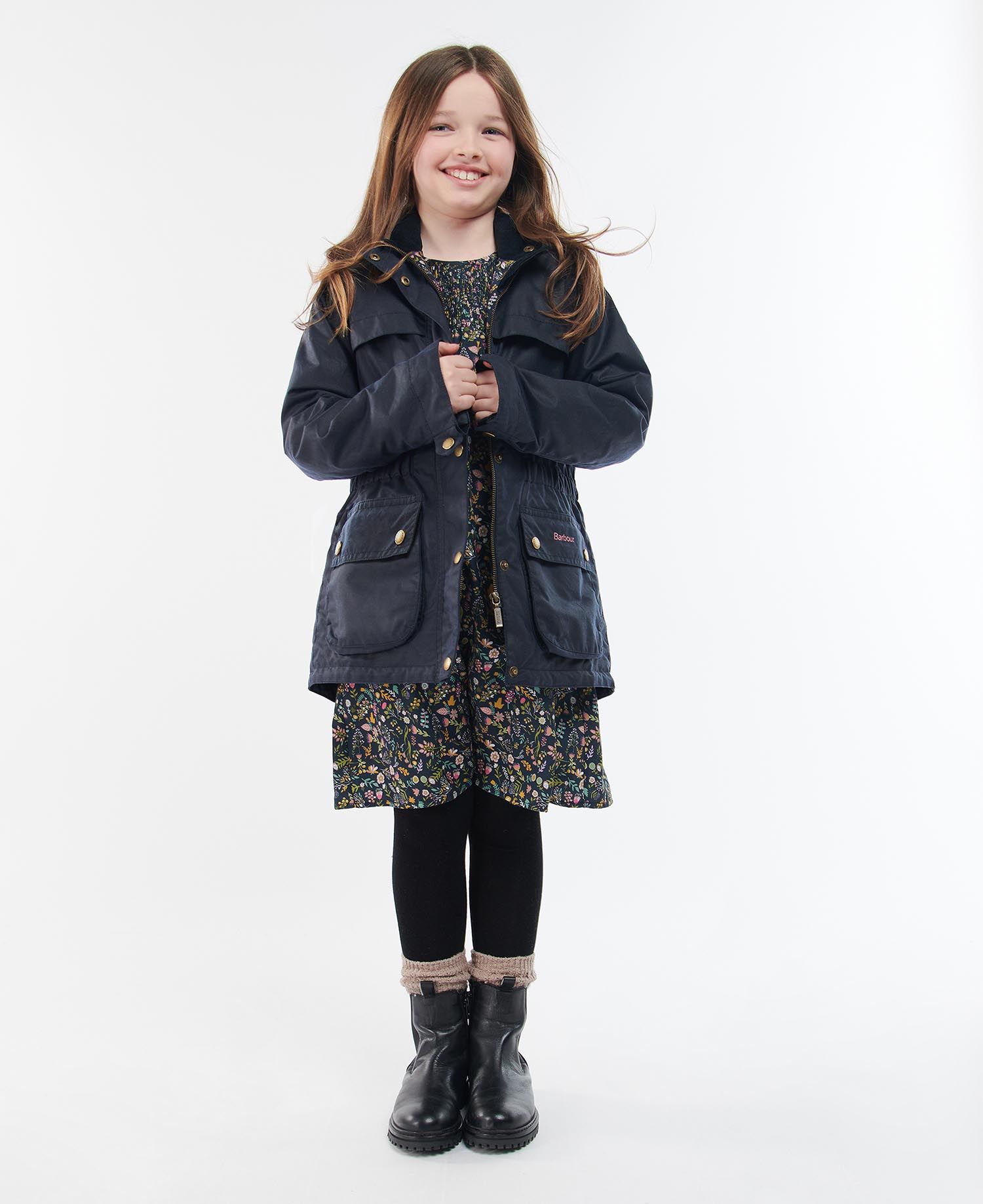 Barbour Cassley Kids' Jackets Navy | 948571-LEH