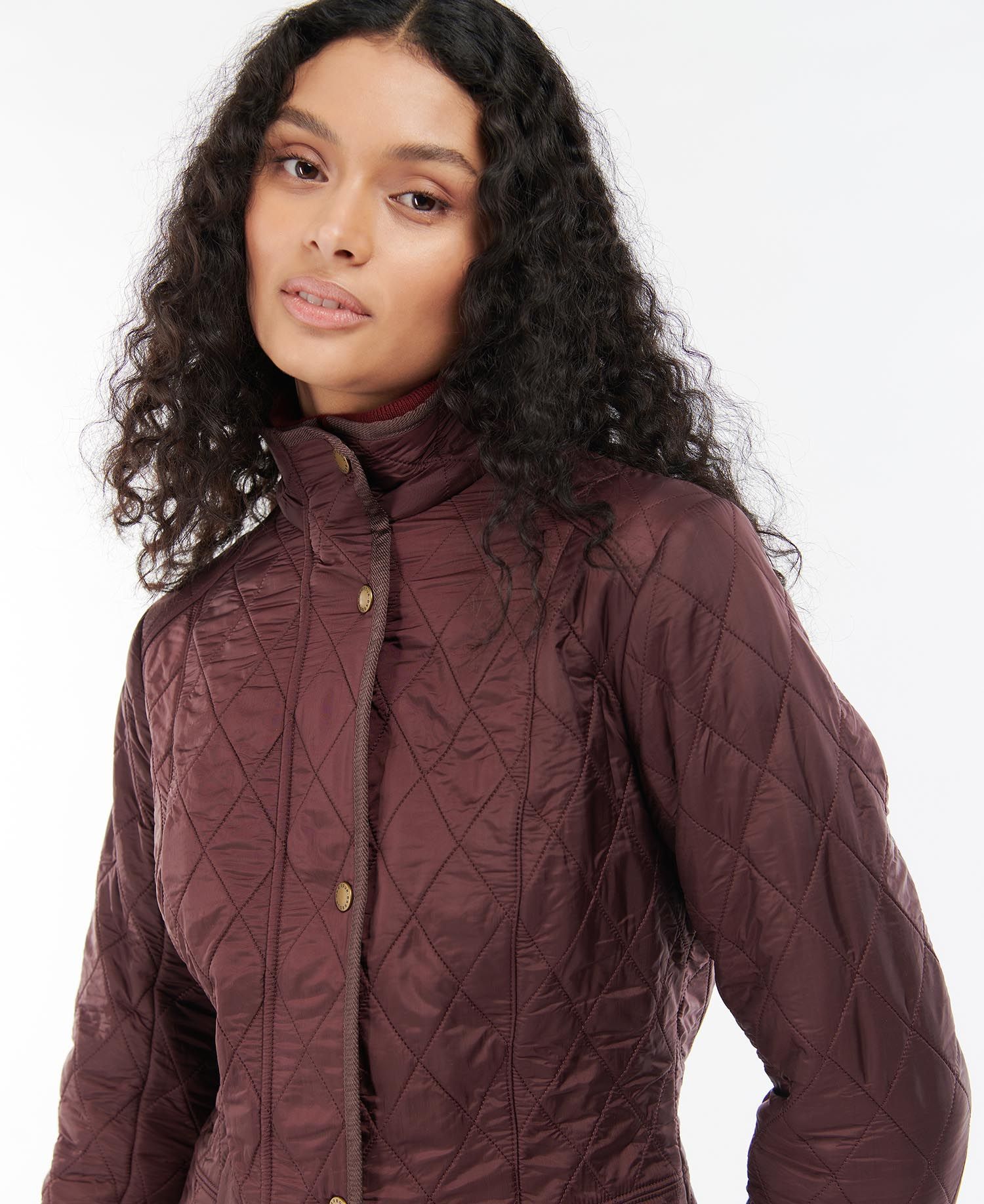 Barbour Cavalry Polarquilt Women's Quilted Jackets Burgundy | 803216-XRZ