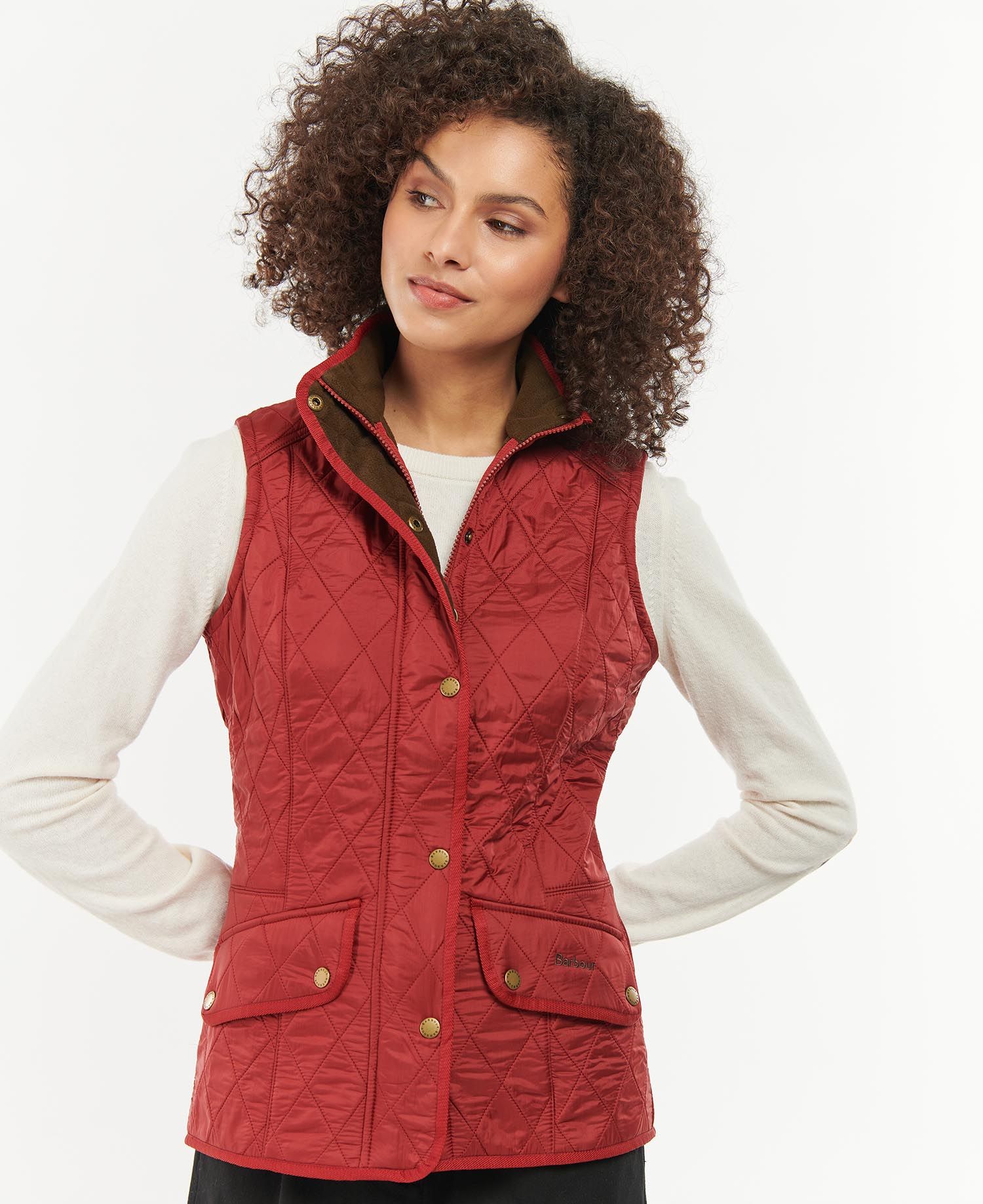 Barbour Cavalry Women\'s Vest Red | 634187-SEY