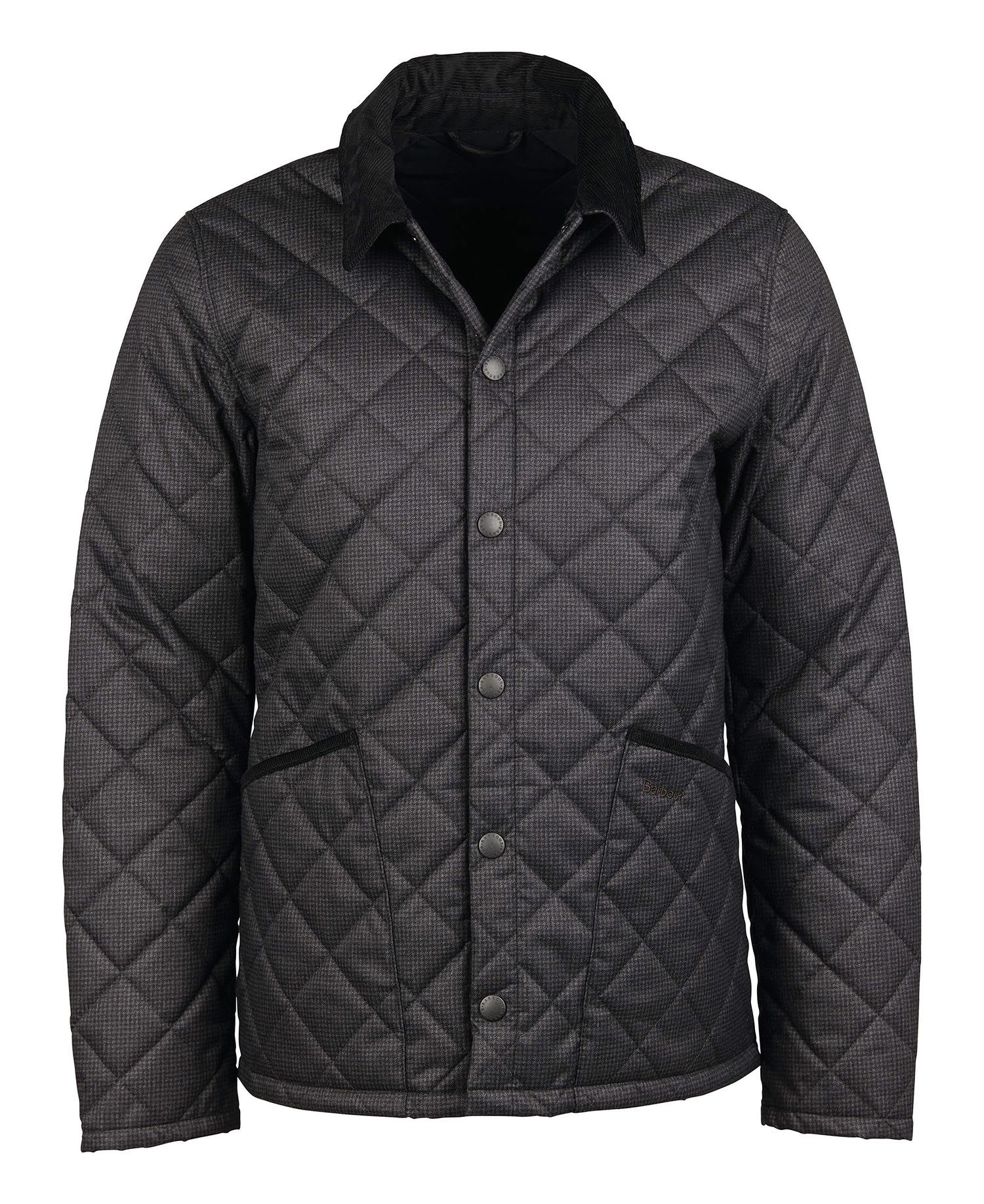 Barbour Checked Heron Men's Quilted Jackets Grey | 109485-DVI