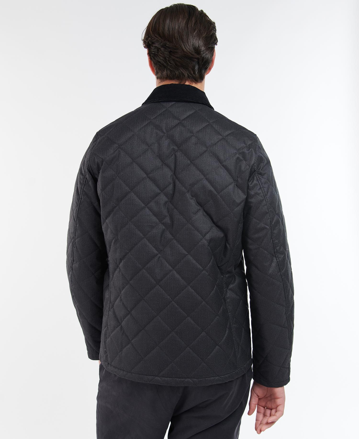 Barbour Checked Heron Men's Quilted Jackets Grey | 109485-DVI