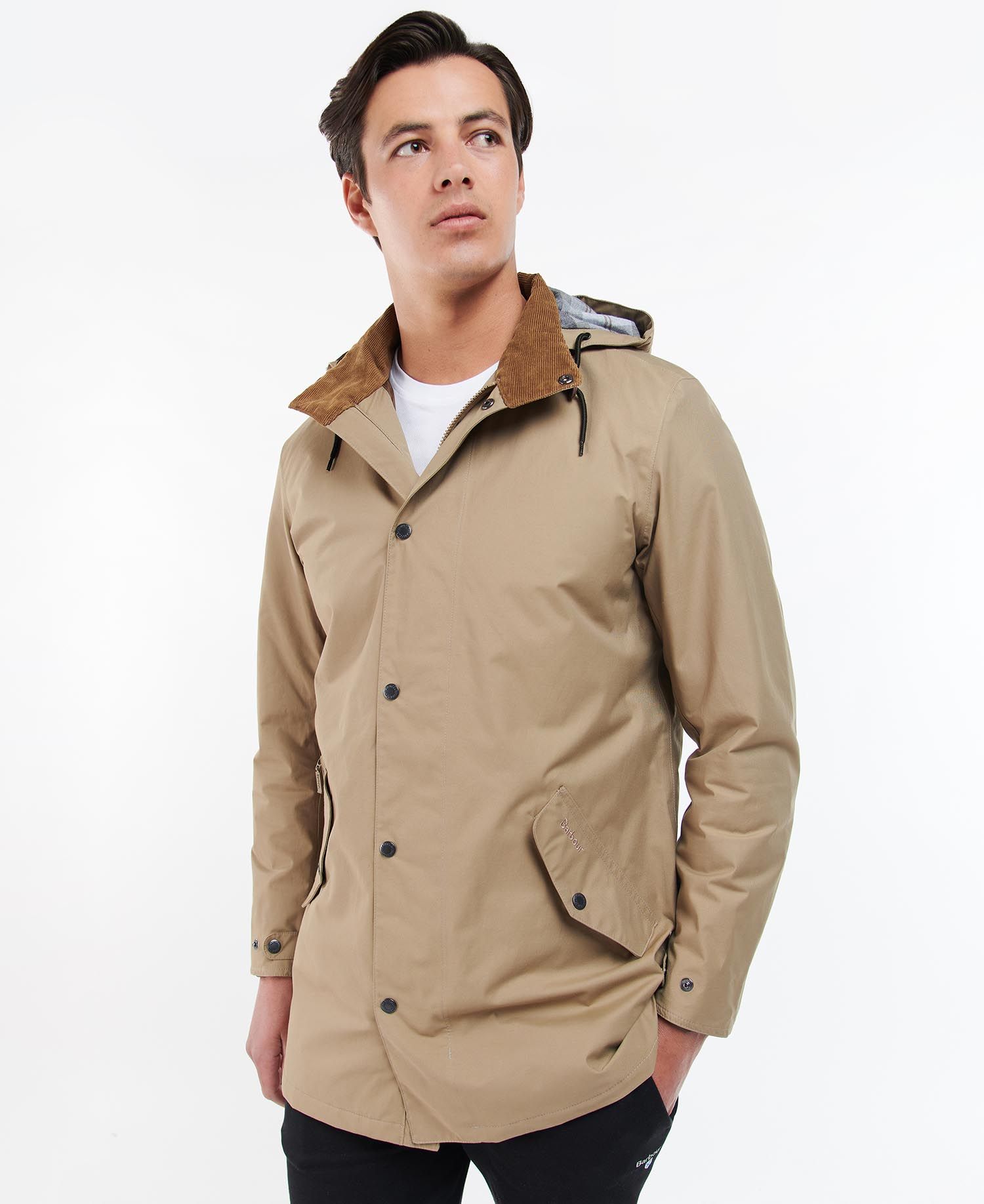 Barbour Chelsea Mac Men\'s Waterproof Jackets Khaki | 236109-LWN