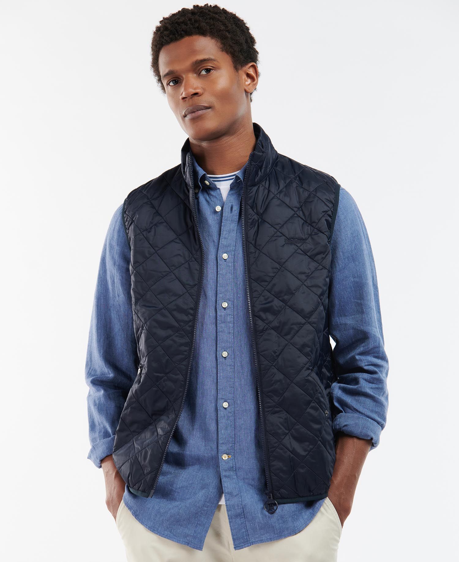 Barbour Chelsea Men\'s Vest Navy | 214893-HPN