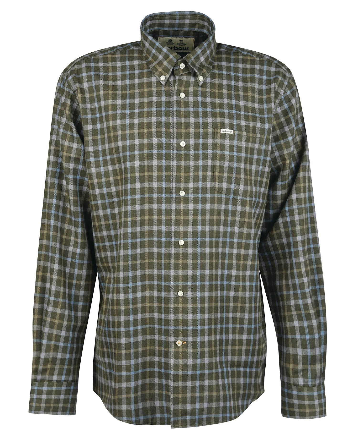 Barbour Coll Thermo Men's Shirts Blue | 086392-QZI