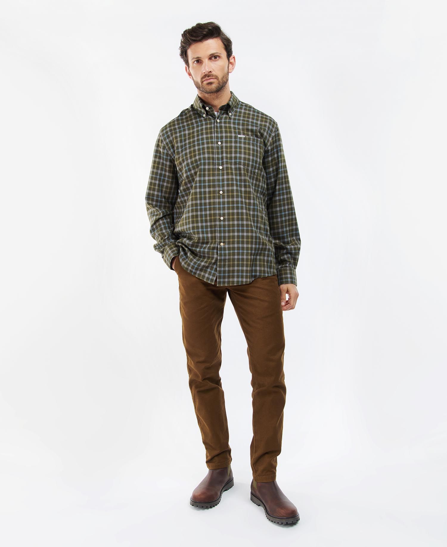 Barbour Coll Thermo Men's Shirts Blue | 086392-QZI