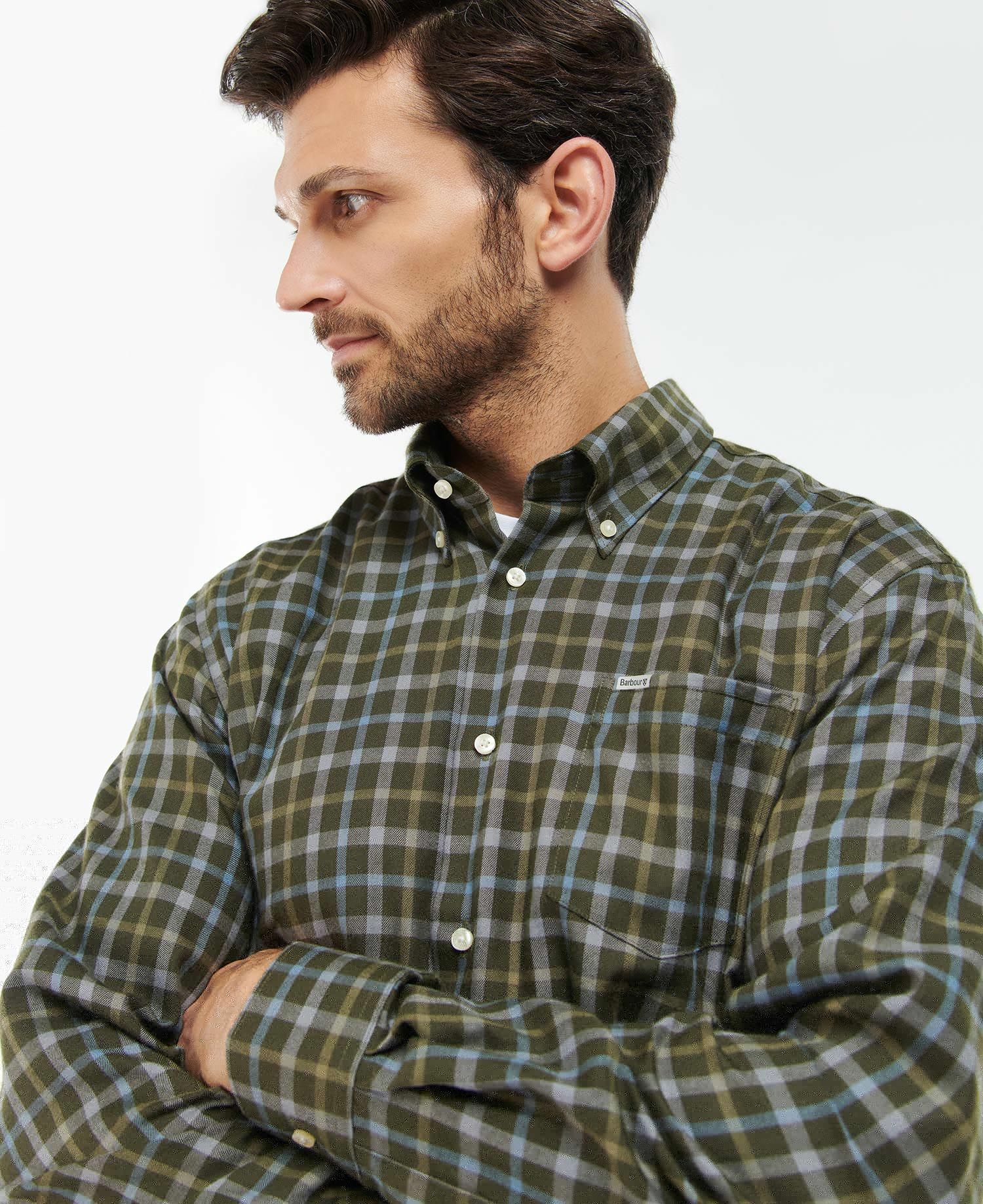 Barbour Coll Thermo Men's Shirts Blue | 086392-QZI