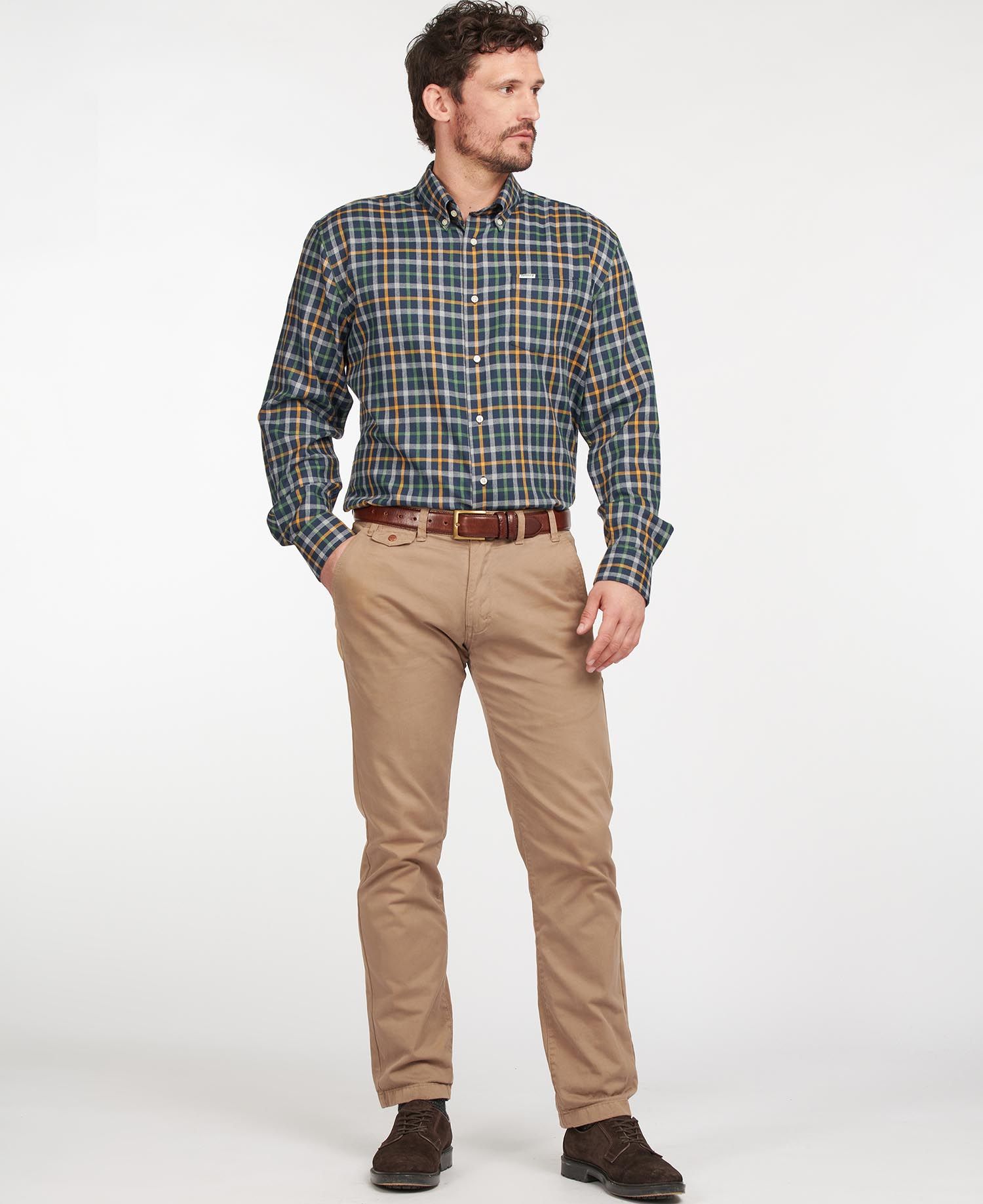 Barbour Coll Thermo Men's Shirts Multicolor | 419078-GOL