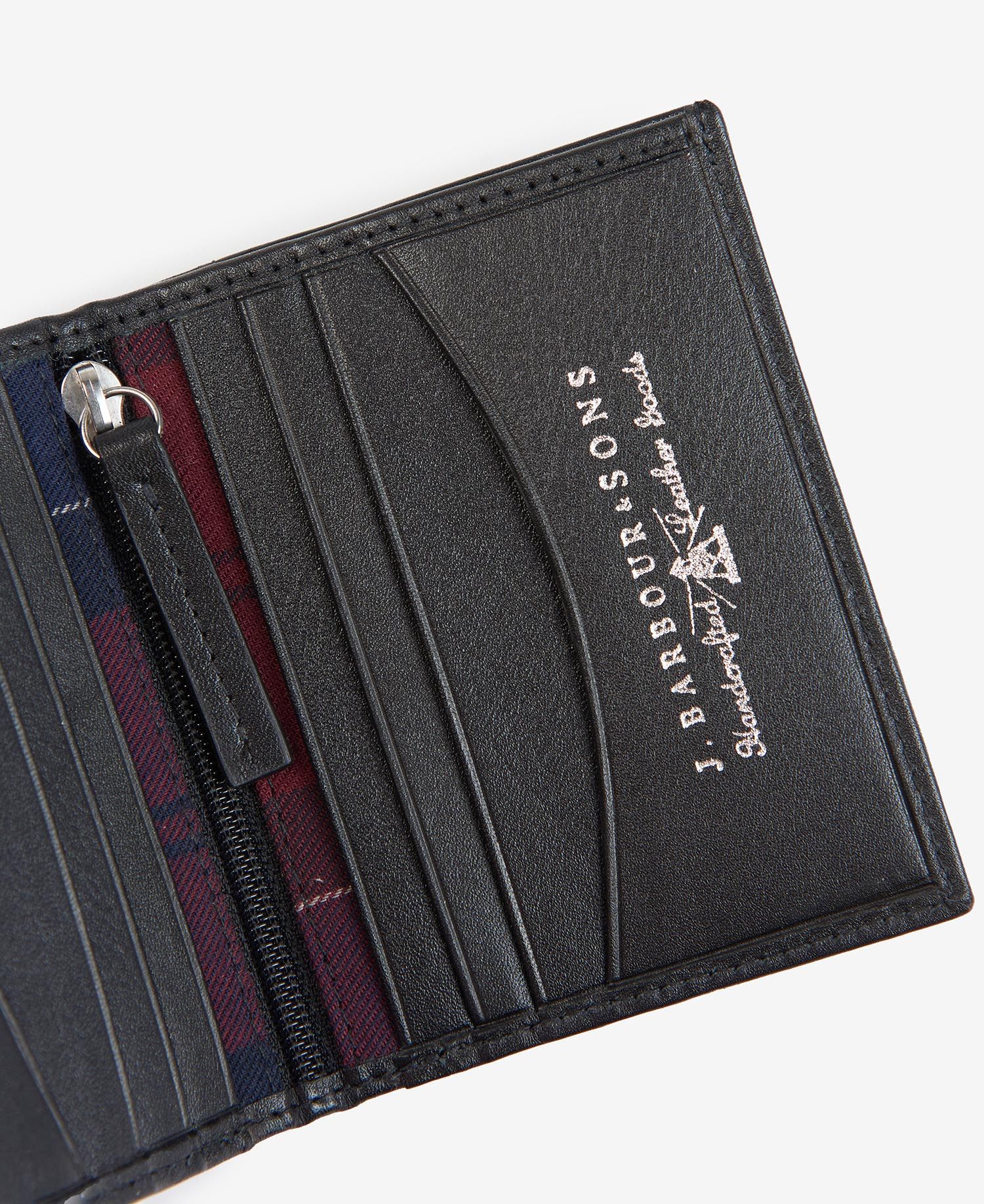 Barbour Colwell Small Billfold Men's Wallets Black / Dark Brown | 132904-ZYM