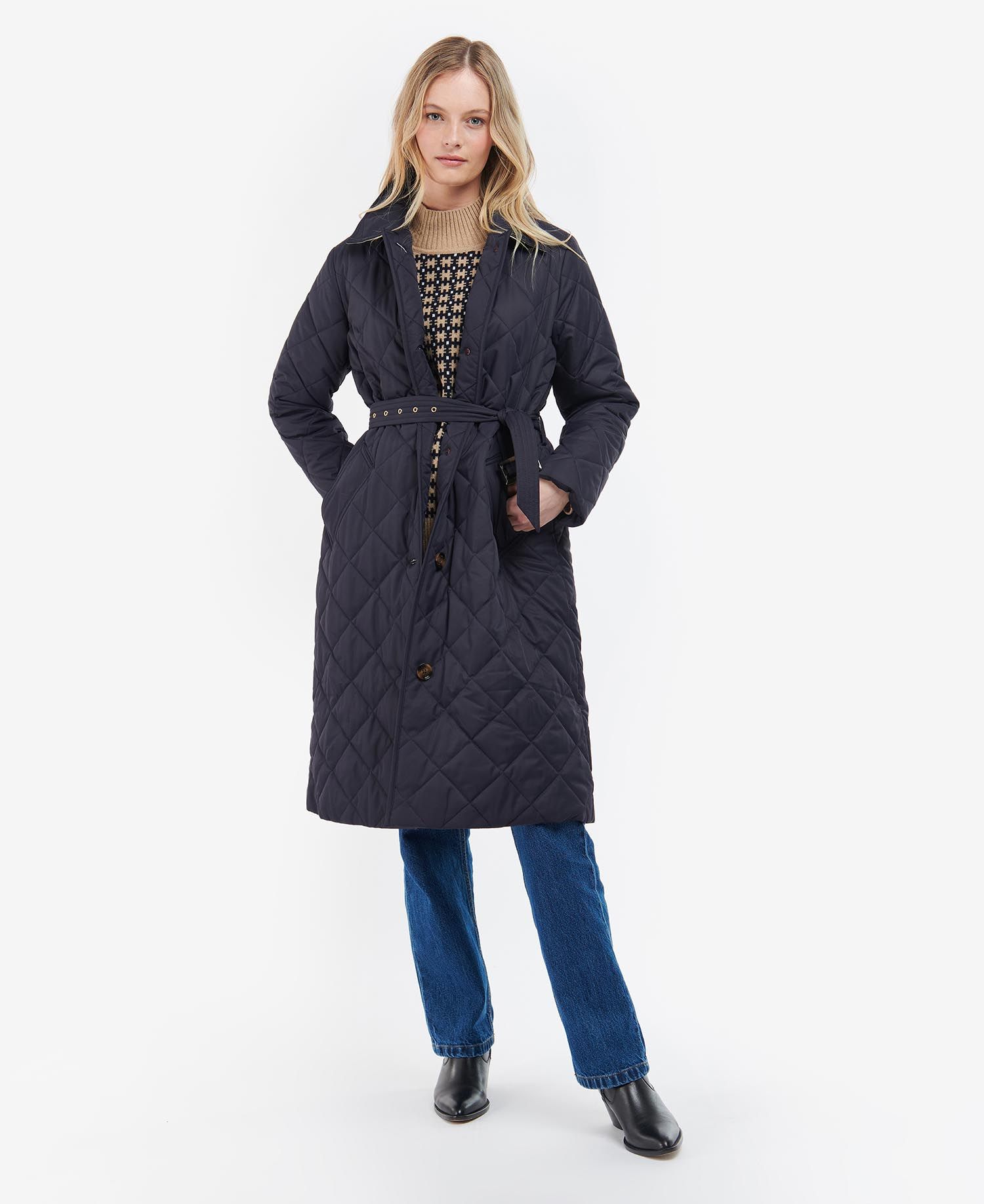 Barbour Cordelia Women's Quilted Jackets Navy | 729853-FTG