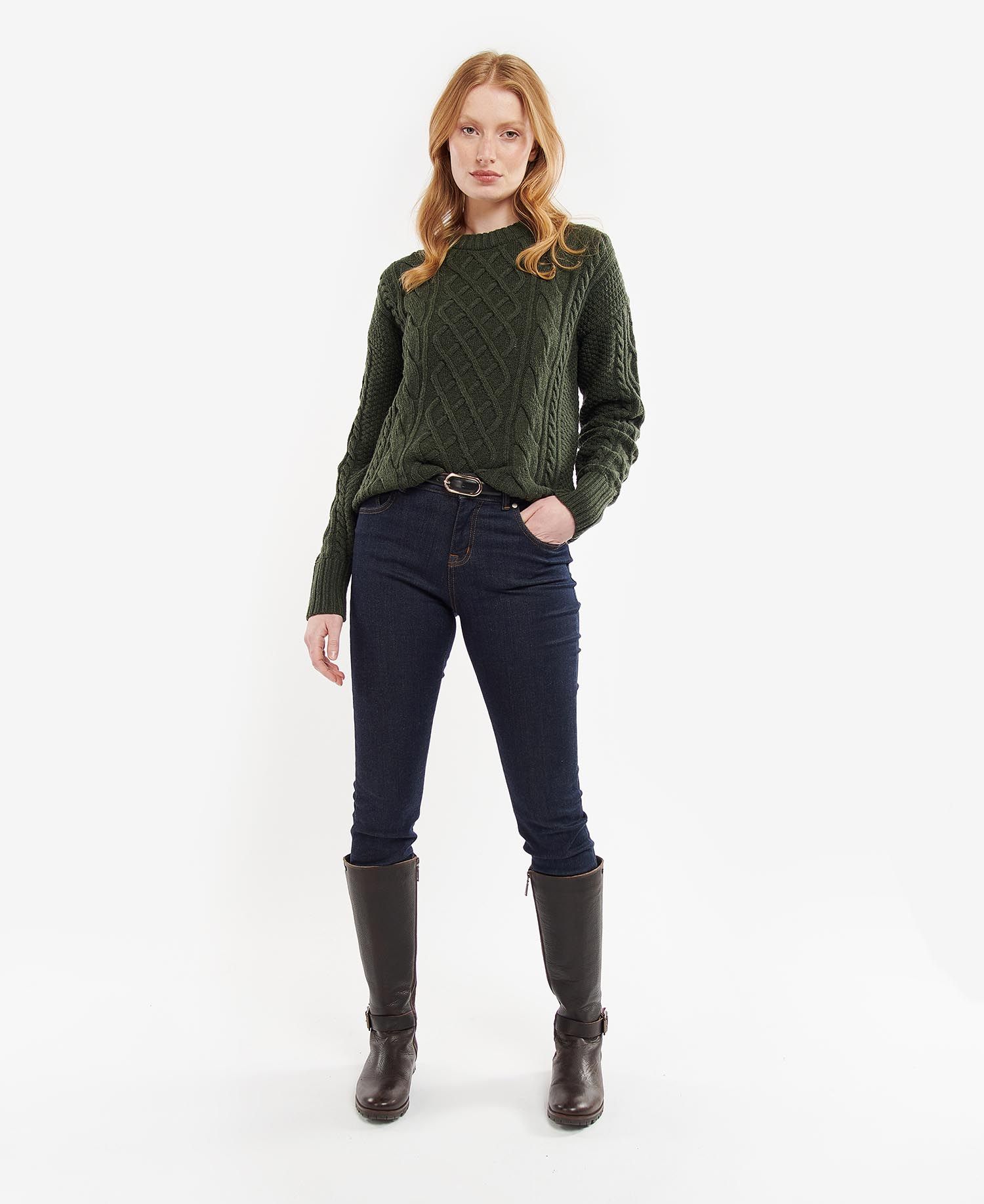 Barbour Daffodil Knit Women's Sweaters Olive | 583146-OXF