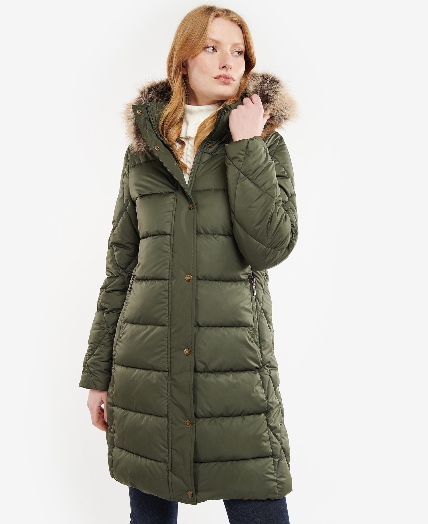 Barbour Daffodil Women's Quilted Jackets Olive | 879614-STI