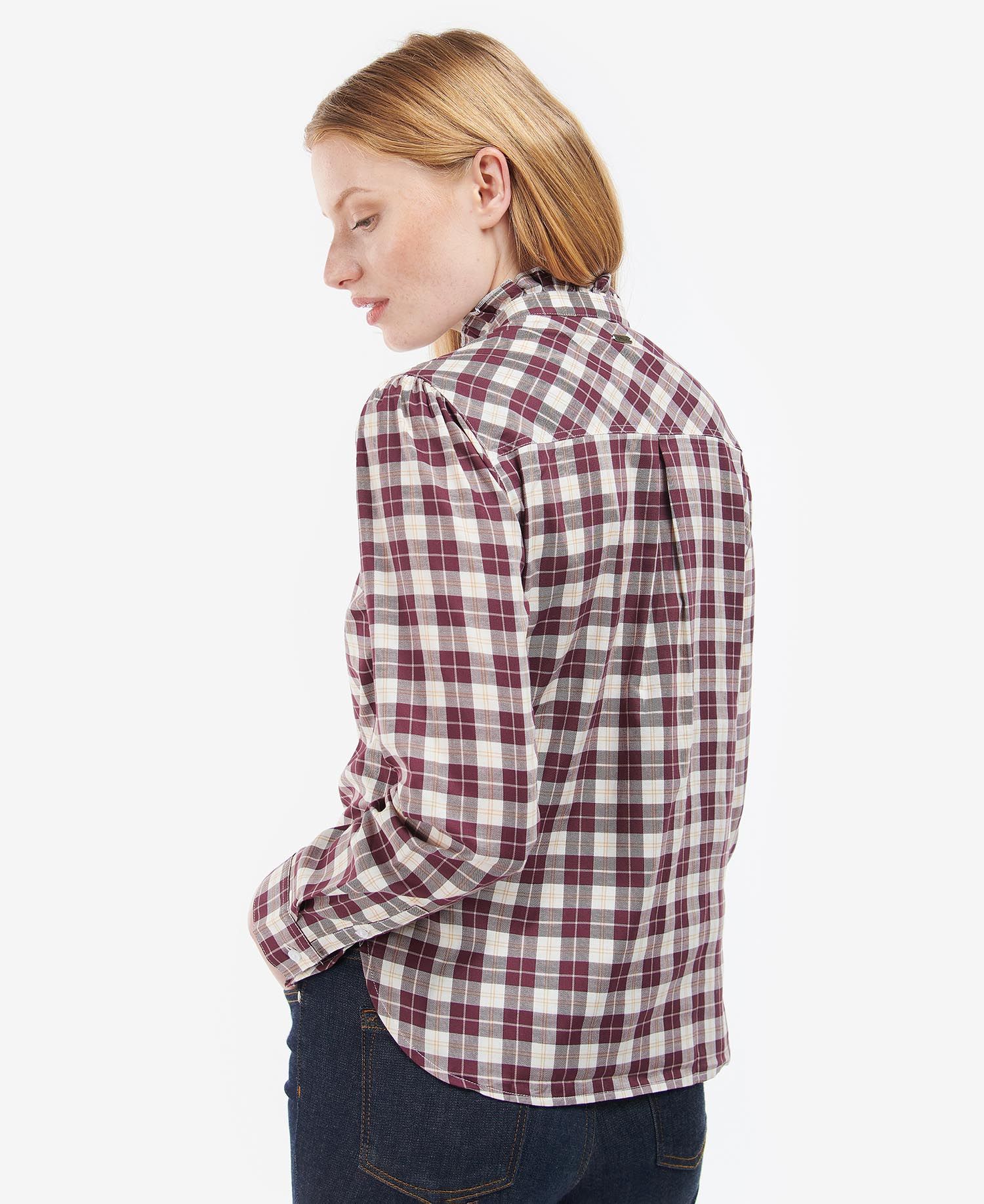 Barbour Daffodil Women's Shirts White / Red | 024596-YTQ