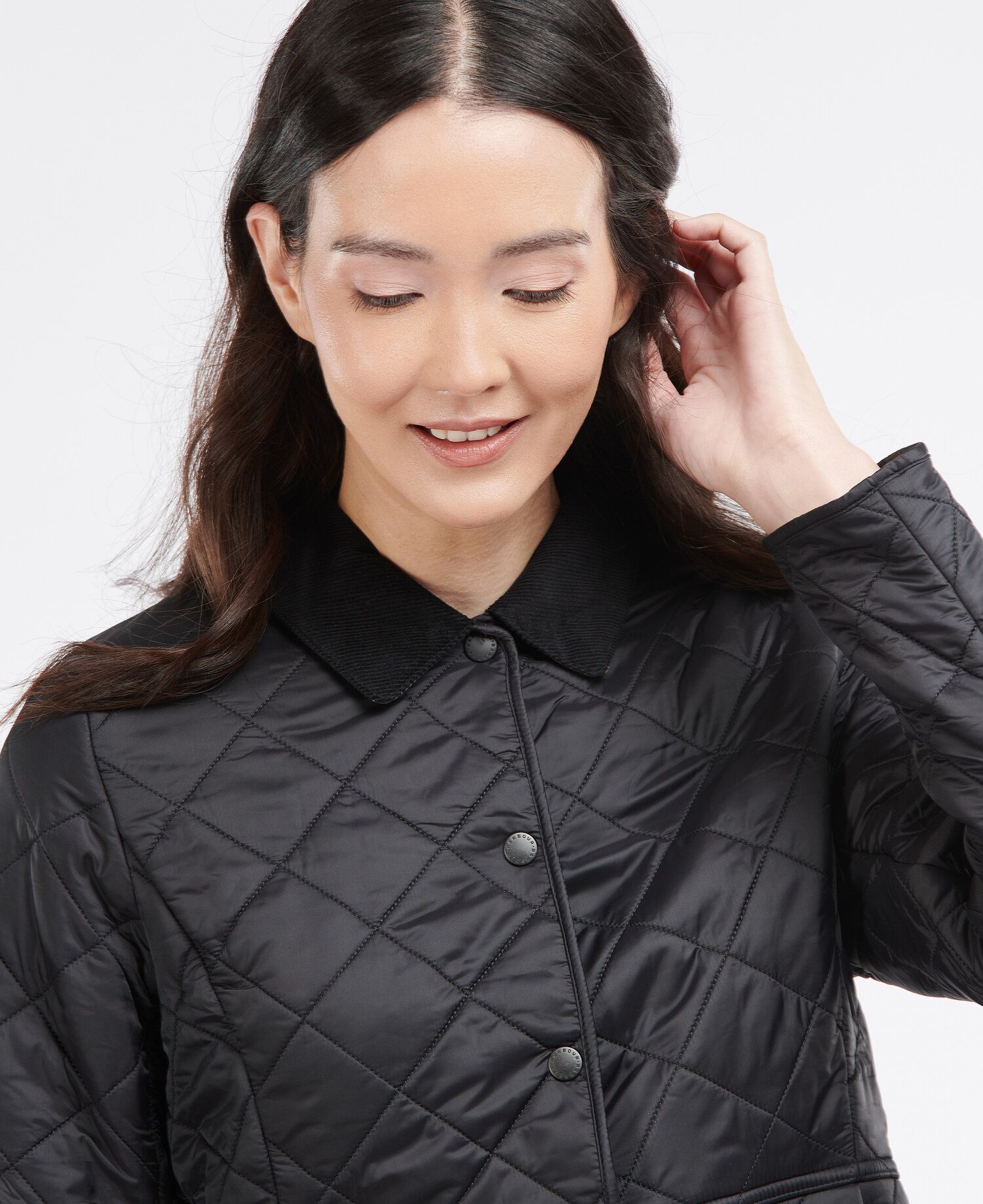 Barbour Deveron Polarquilt Women's Quilted Jackets Black | 705281-UQV