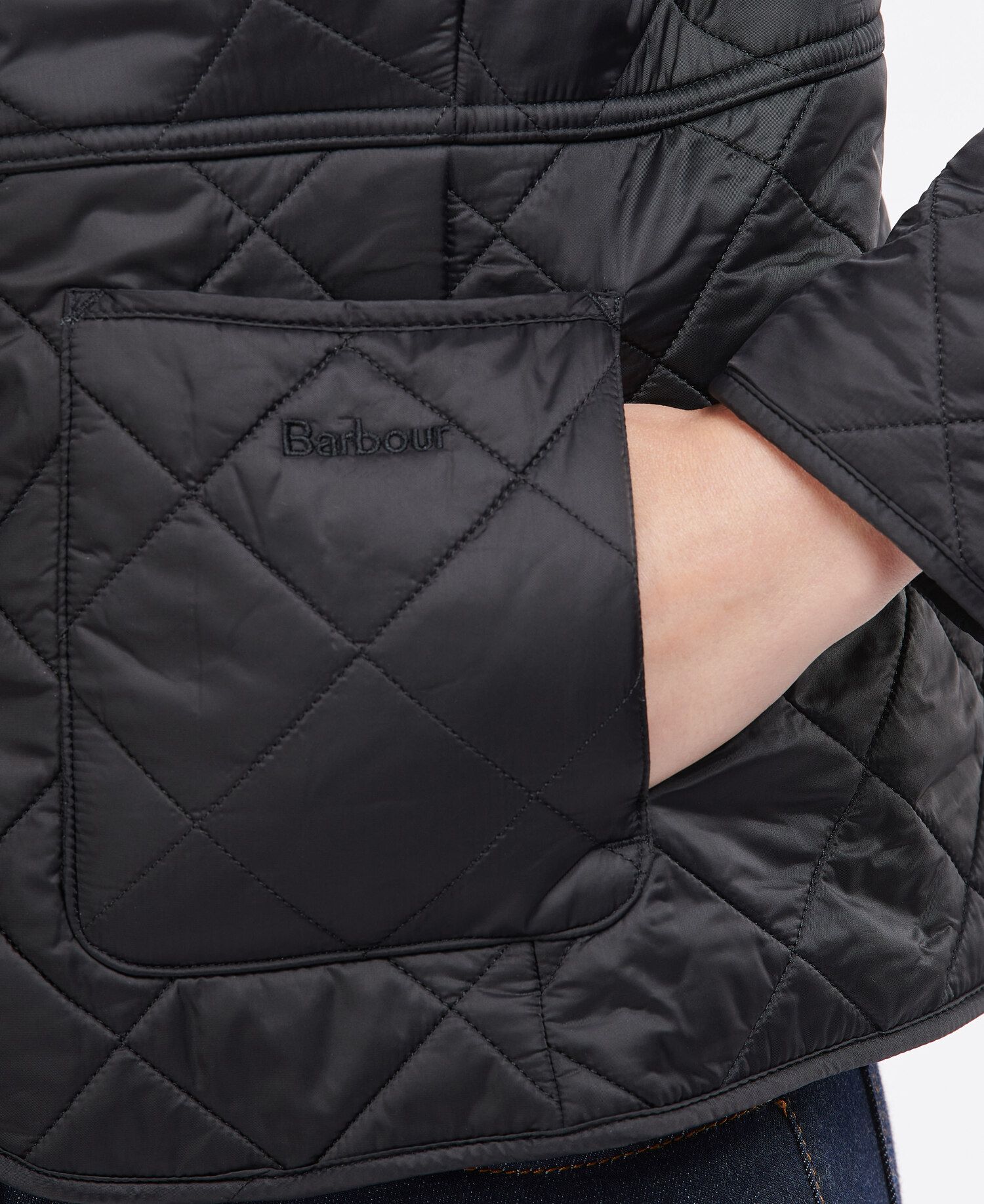 Barbour Deveron Polarquilt Women's Quilted Jackets Black | 705281-UQV