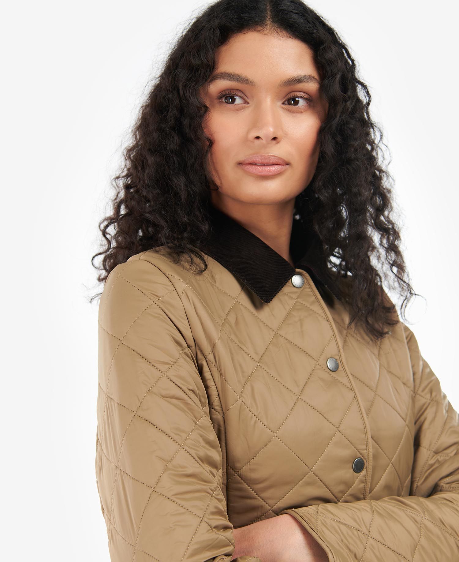 Barbour Deveron Polarquilt Women's Quilted Jackets Khaki | 912385-JXQ