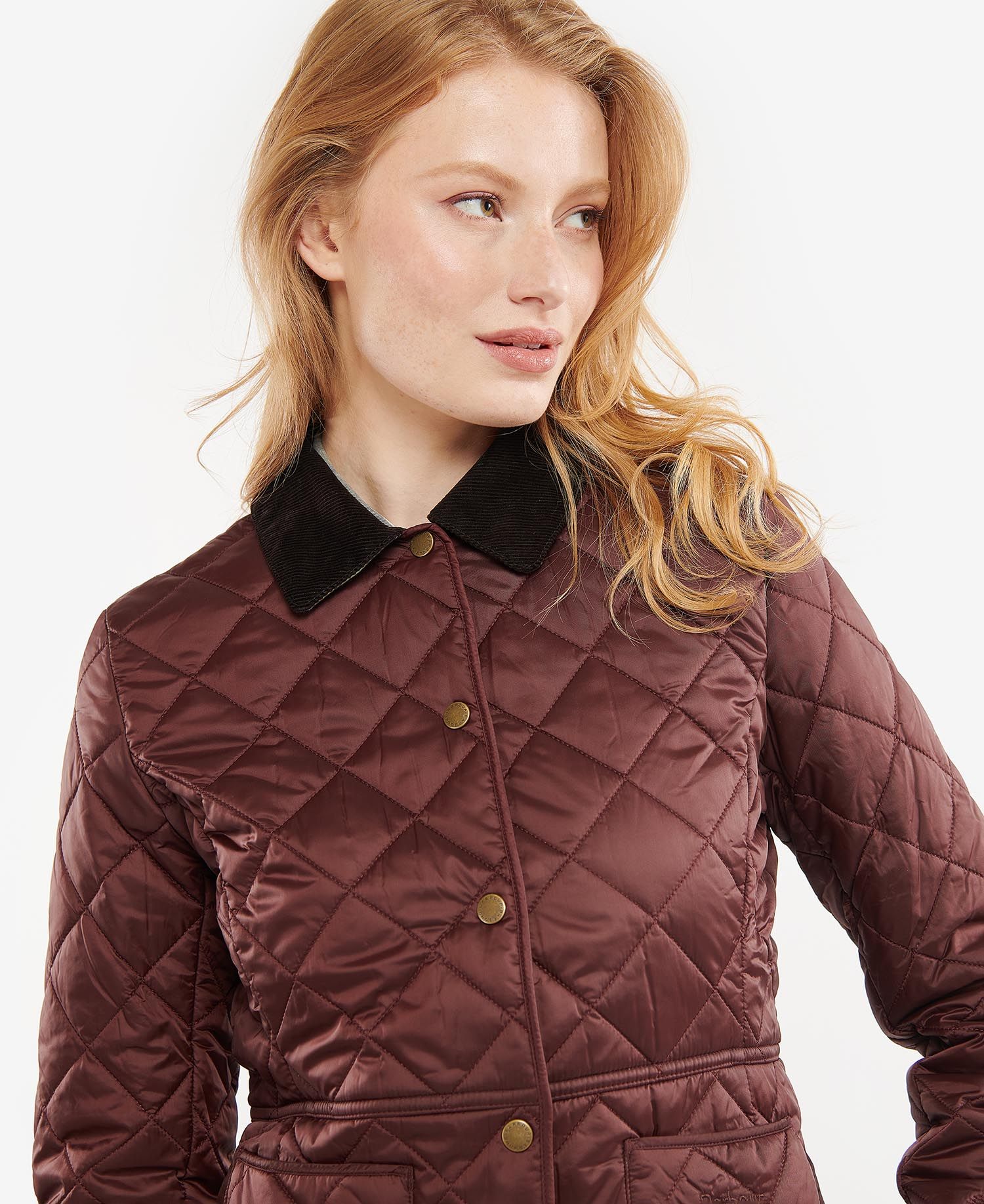 Barbour Deveron Women's Quilted Jackets Burgundy | 217408-EAI