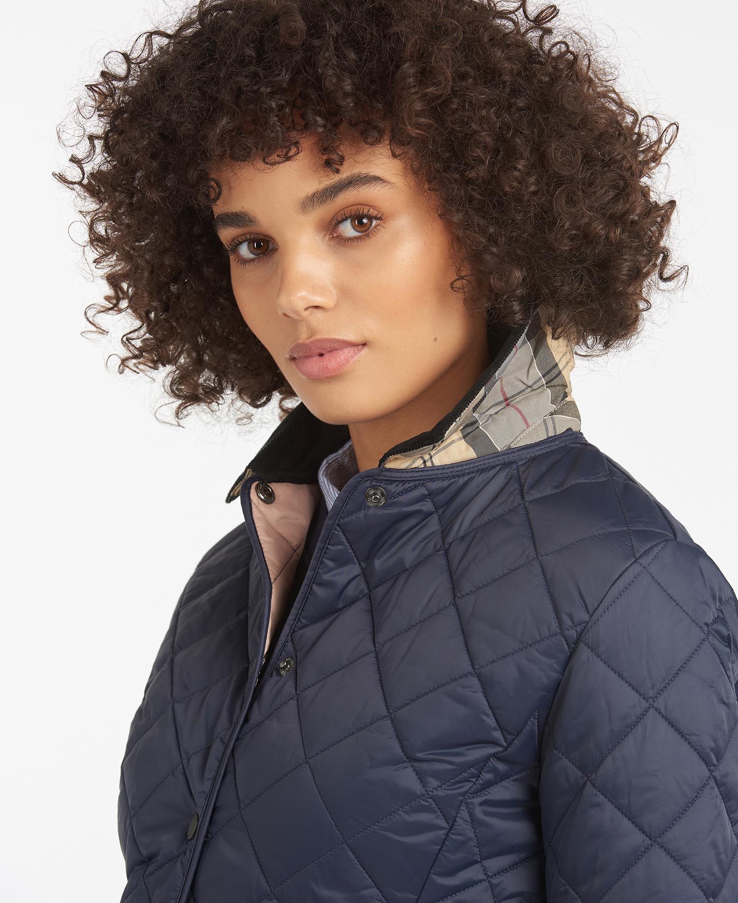 Barbour Deveron Women's Quilted Jackets Navy | 792036-HQX